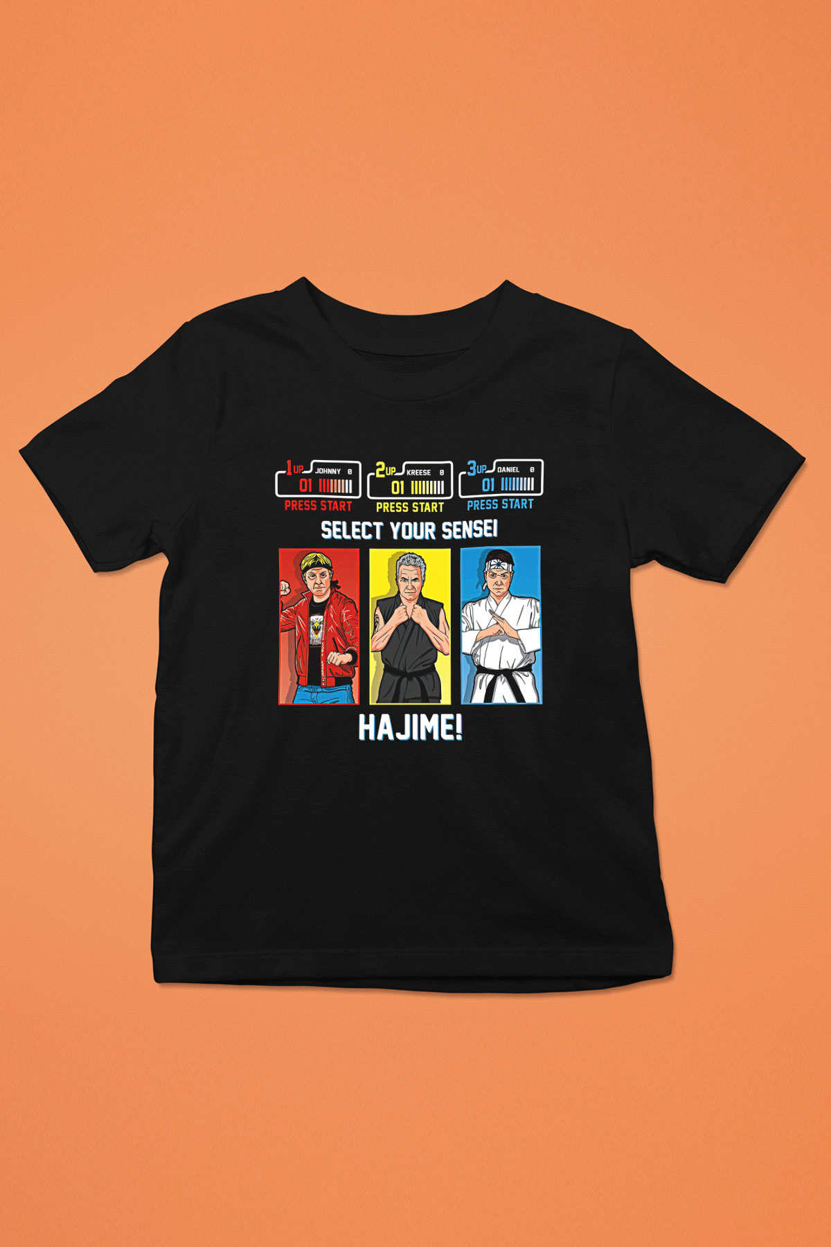 Cobra Kai Baskılı Unisex Siyah Çocuk Tişört - Tshirt