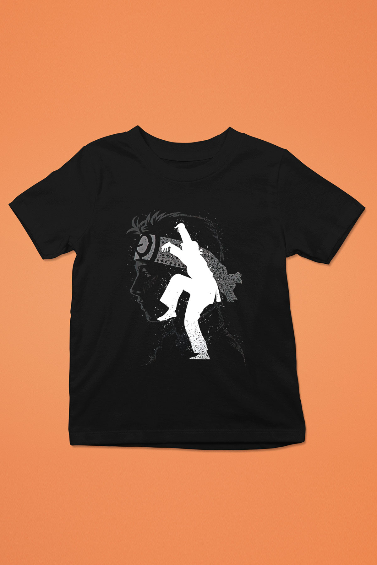 Cobra Kai Baskılı Unisex Siyah Çocuk Tişört - Tshirt