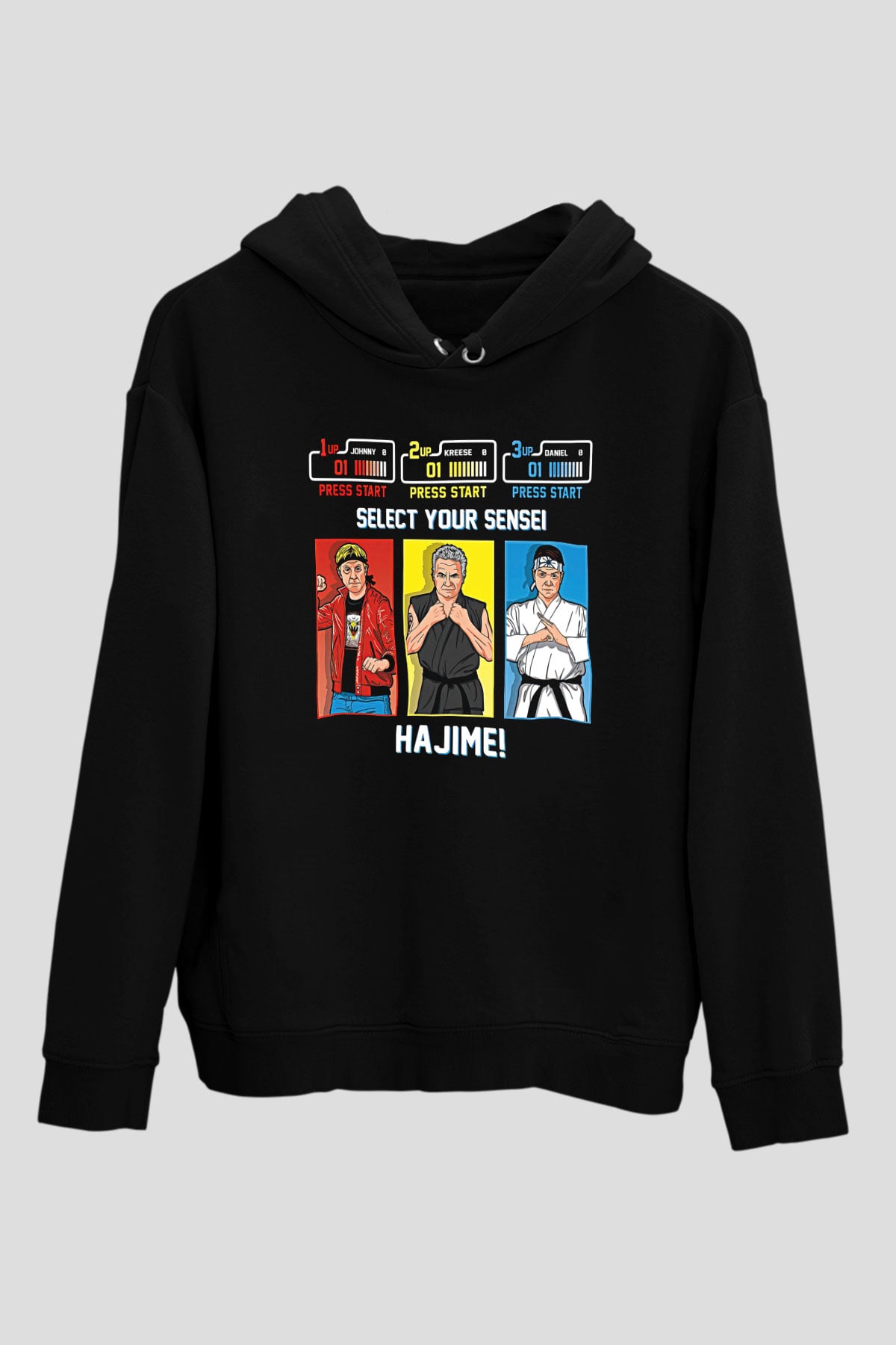 Cobra Kai Baskılı Unisex Siyah Hoodie