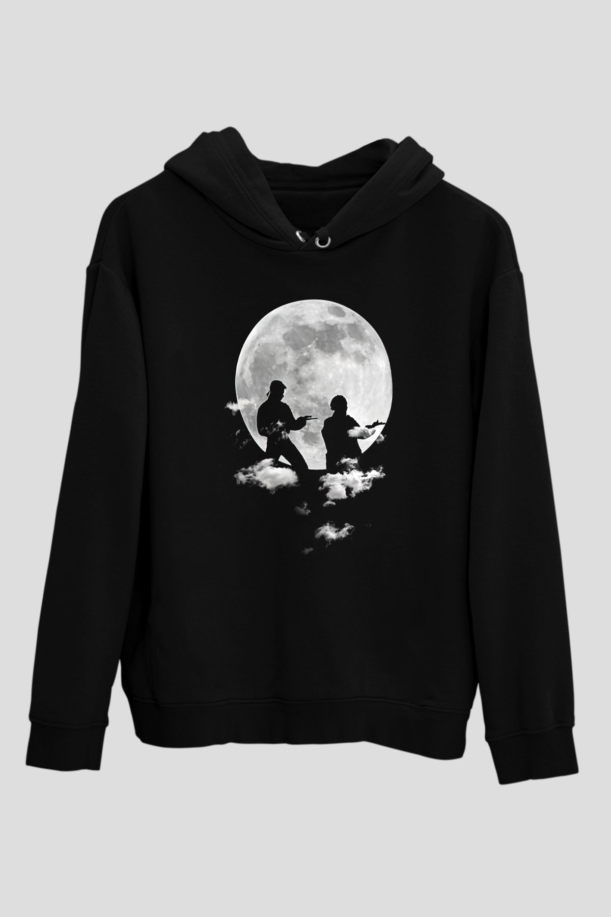Cobra Kai Baskılı Unisex Siyah Hoodie