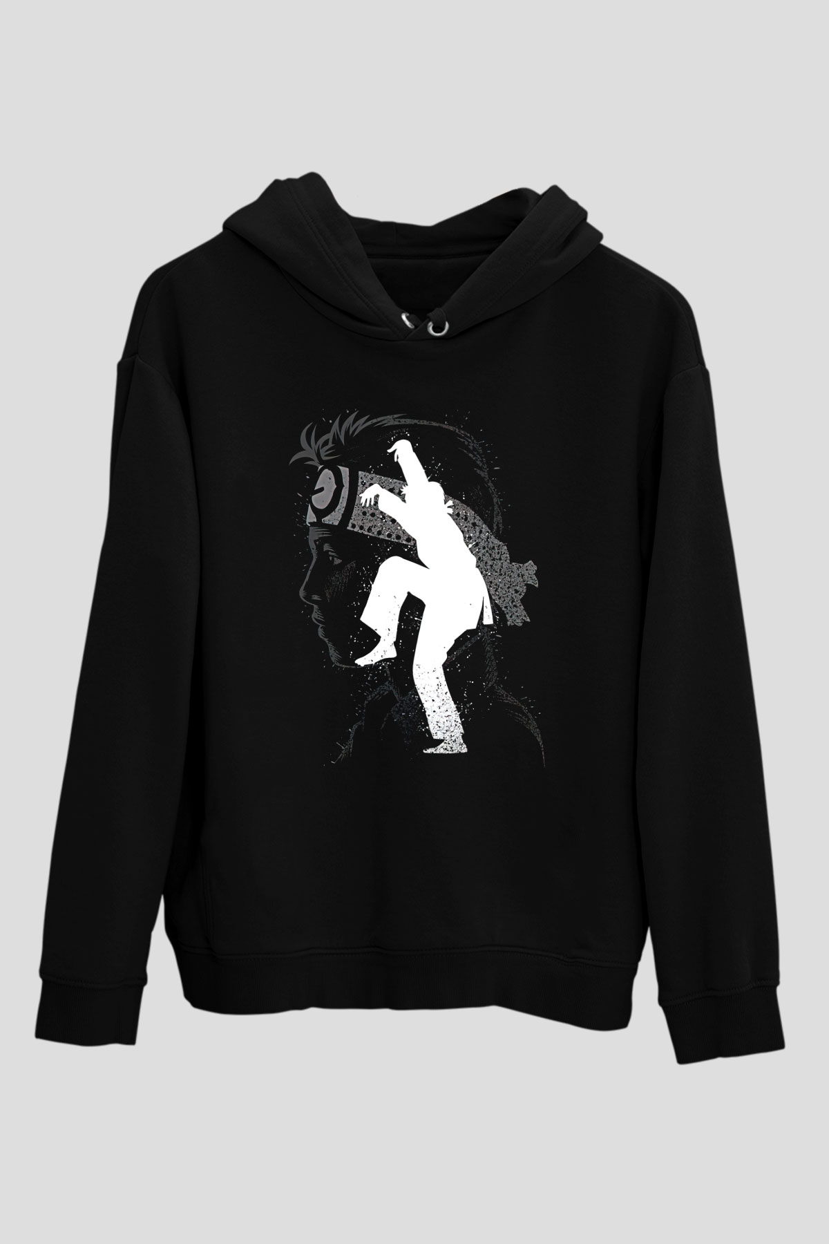 Cobra Kai Baskılı Unisex Siyah Hoodie
