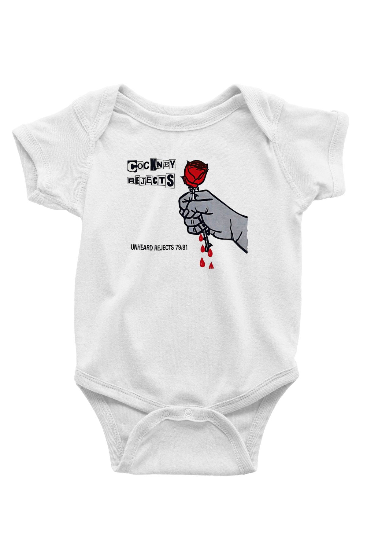 Cockney Rejects Baskılı Beyaz Unisex Bebek Body - Zıbın