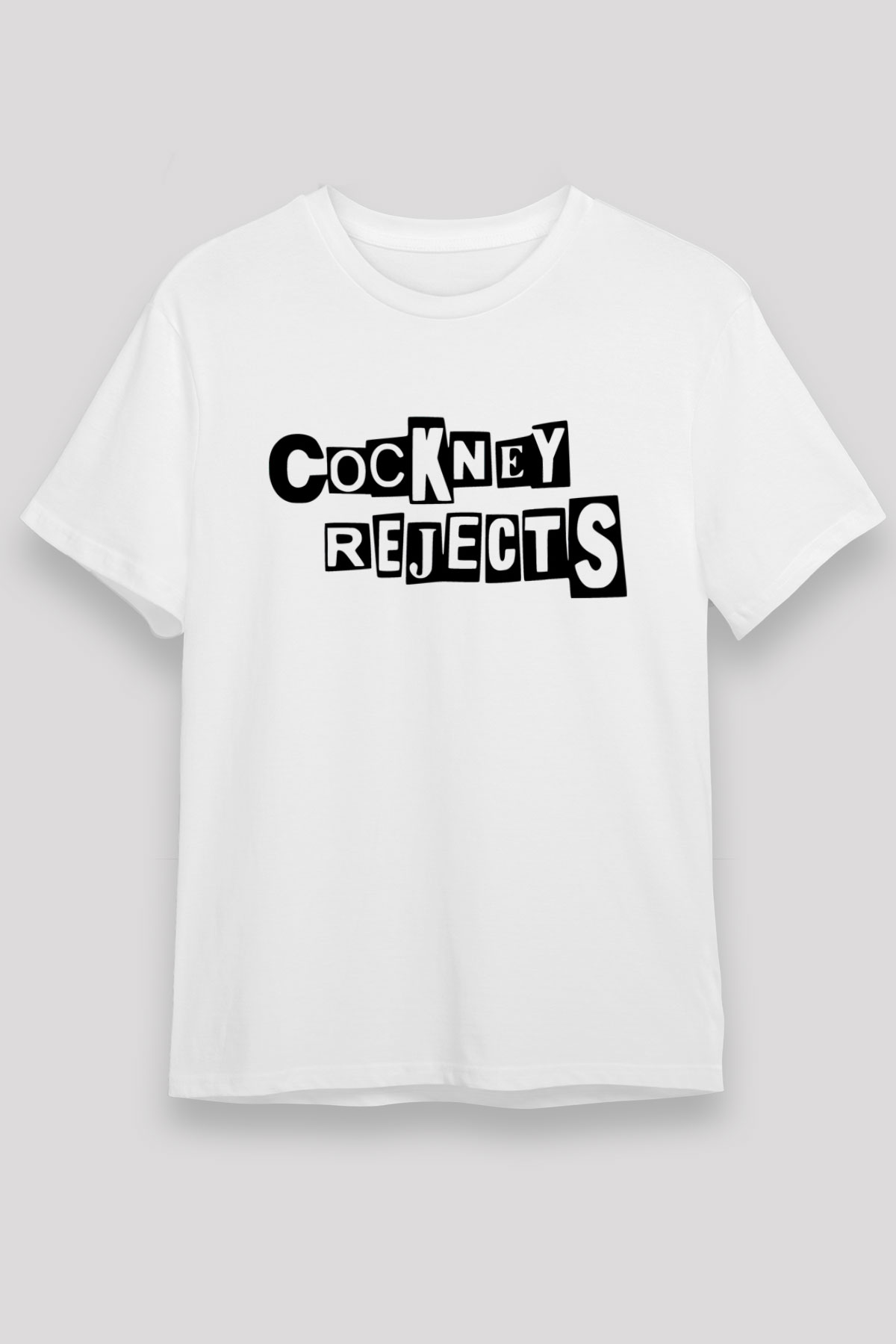 Cockney Rejects Baskılı Unisex Beyaz Tişört - Tshirt
