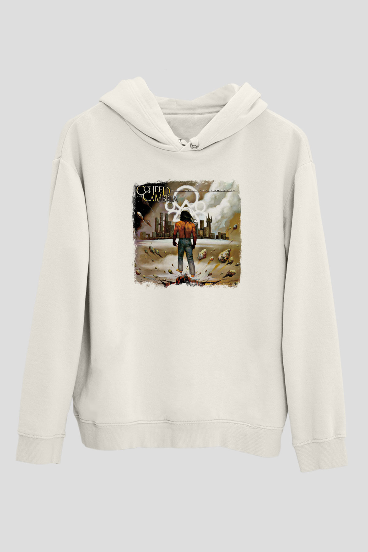 Coheed and Cambria Baskılı Unisex Beyaz Hoodie