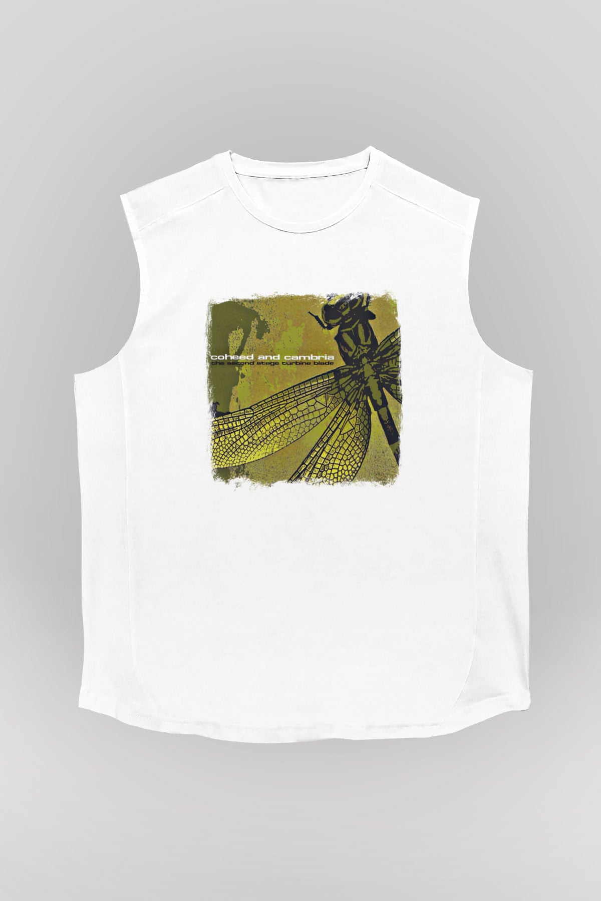 Coheed and Cambria Baskılı Unisex Beyaz Kolsuz Tişört