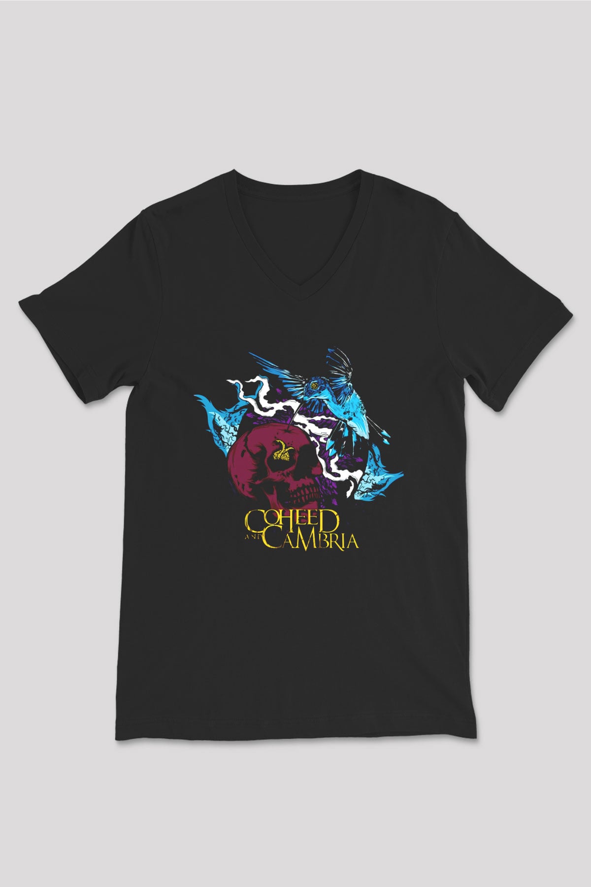Coheed and Cambria Siyah Unisex V Yaka Tişört