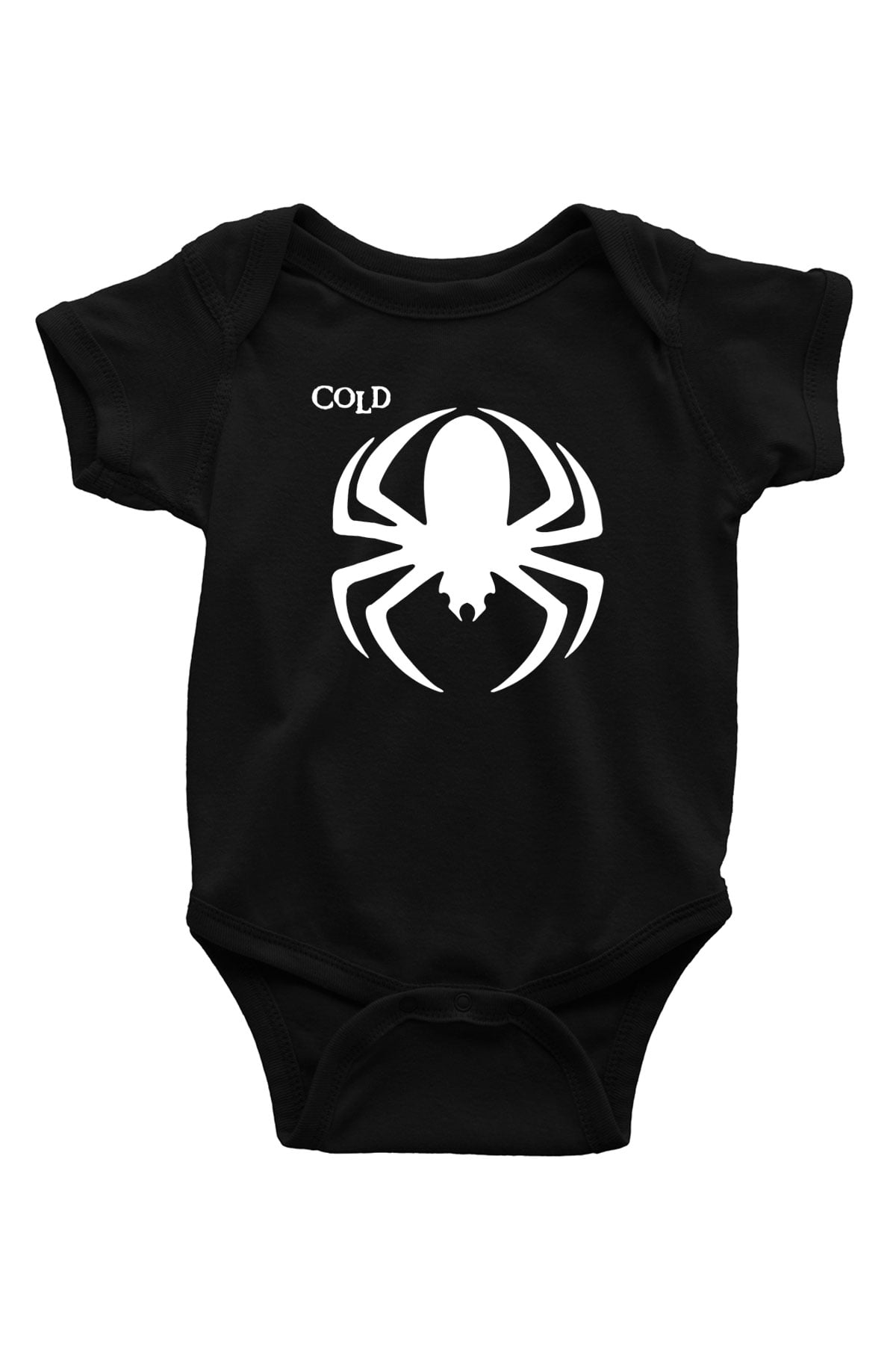 Cold Baskılı Unisex Siyah Bebek Body - Zıbın