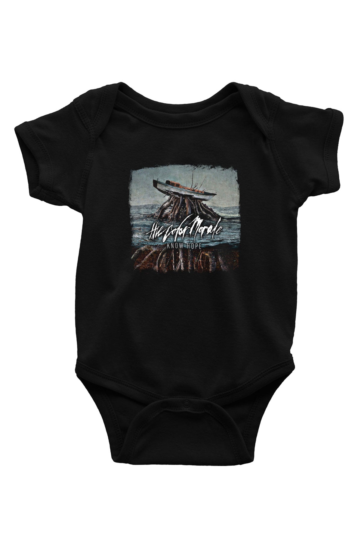 Color Morale Baskılı Unisex Siyah Bebek Body - Zıbın