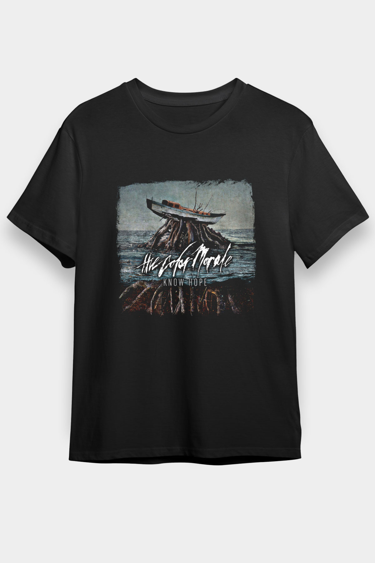 Color Morale Baskılı Unisex Siyah Tişört