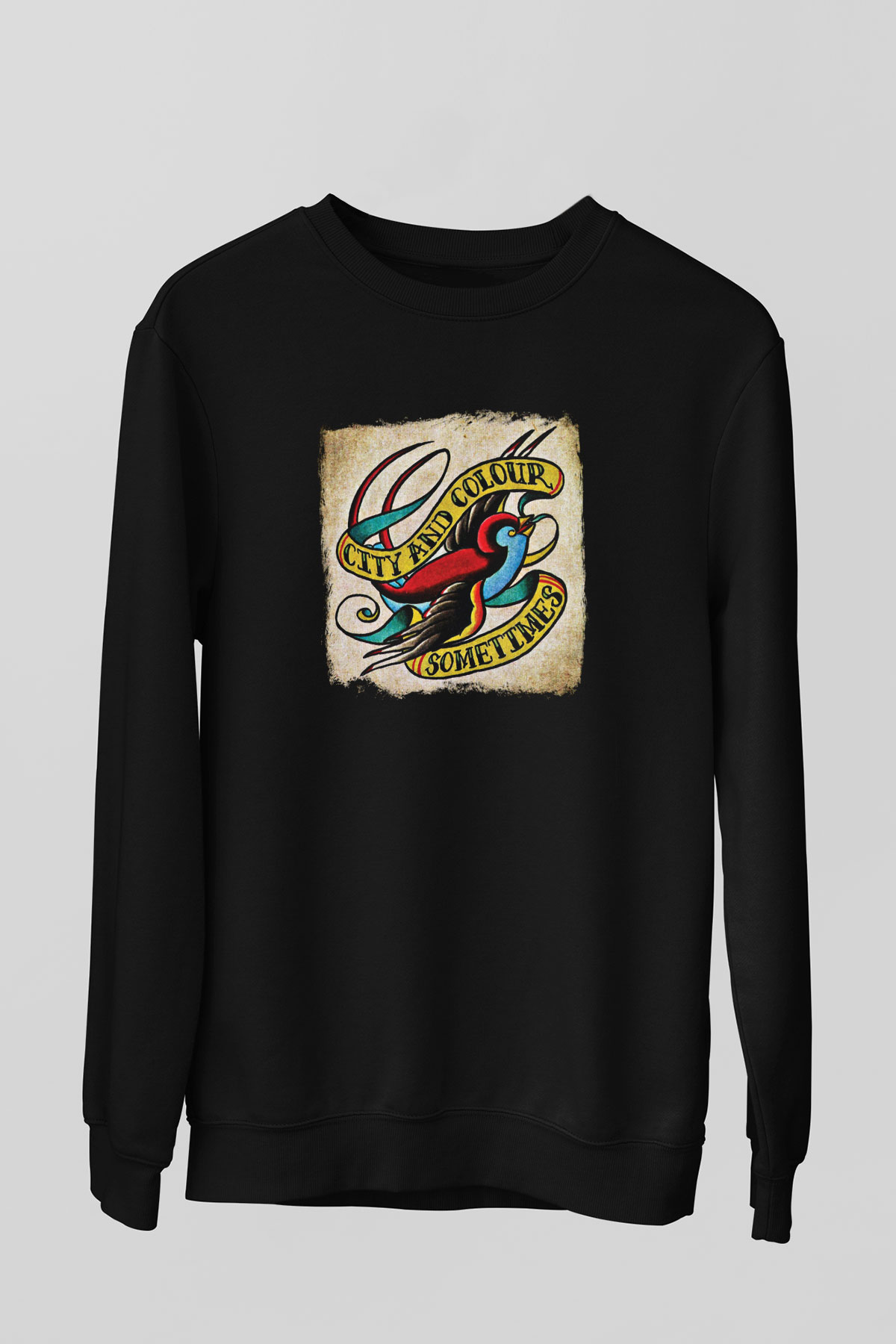 Color of Violence Baskılı Unisex Siyah Sweatshirt