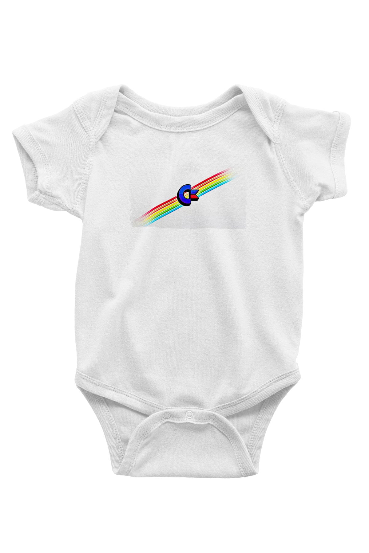 Commodore 64 Baskılı Beyaz Unisex Bebek Body - Zıbın