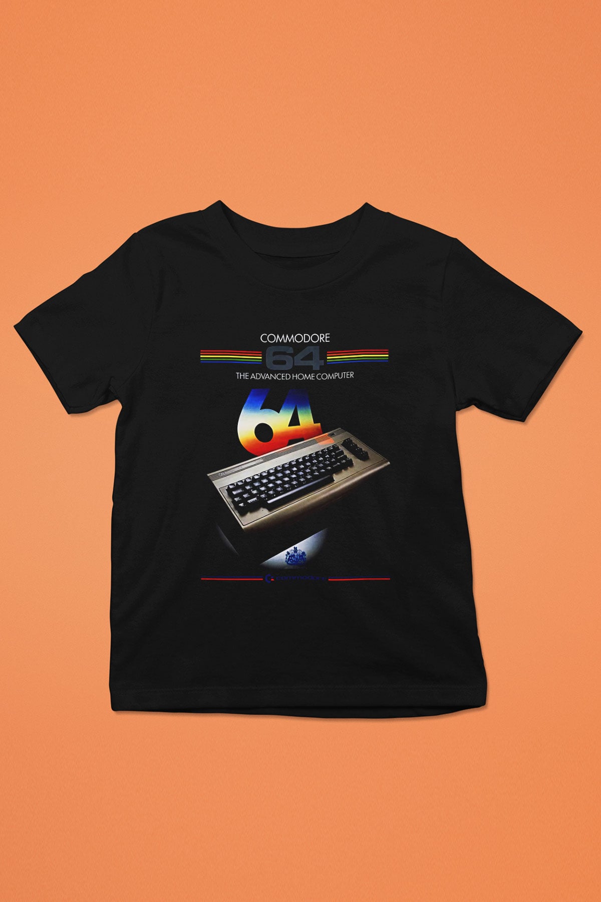 Commodore 64 Baskılı Unisex Siyah Çocuk Tişört - Tshirt