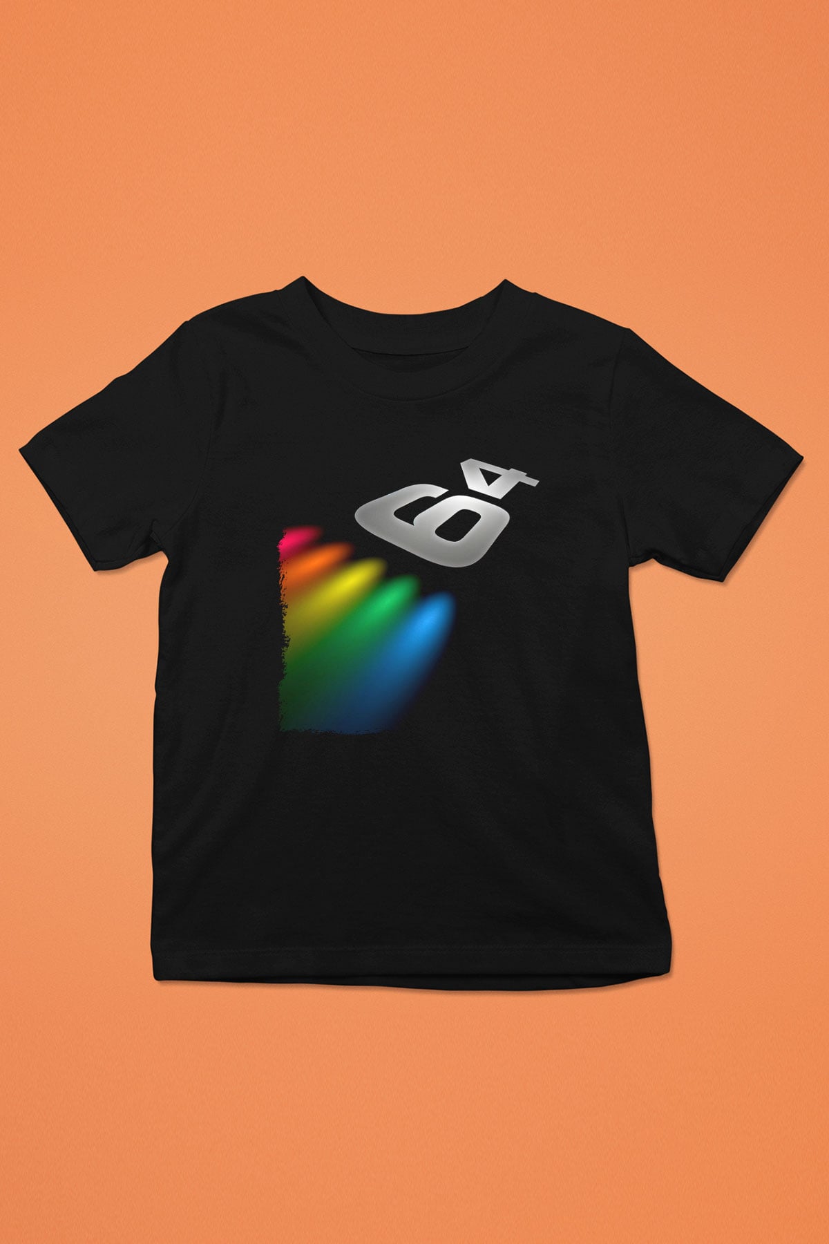 Commodore 64 Baskılı Unisex Siyah Çocuk Tişört - Tshirt