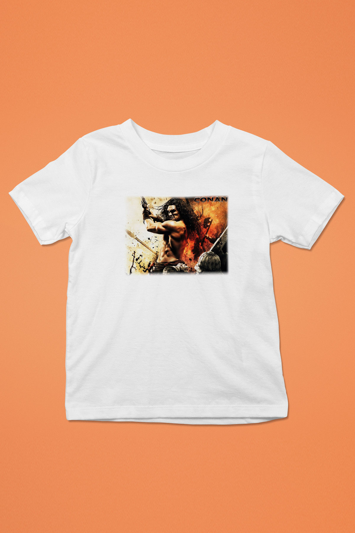 Conan the Barbarian Baskılı Beyaz Unisex Çocuk Tişört