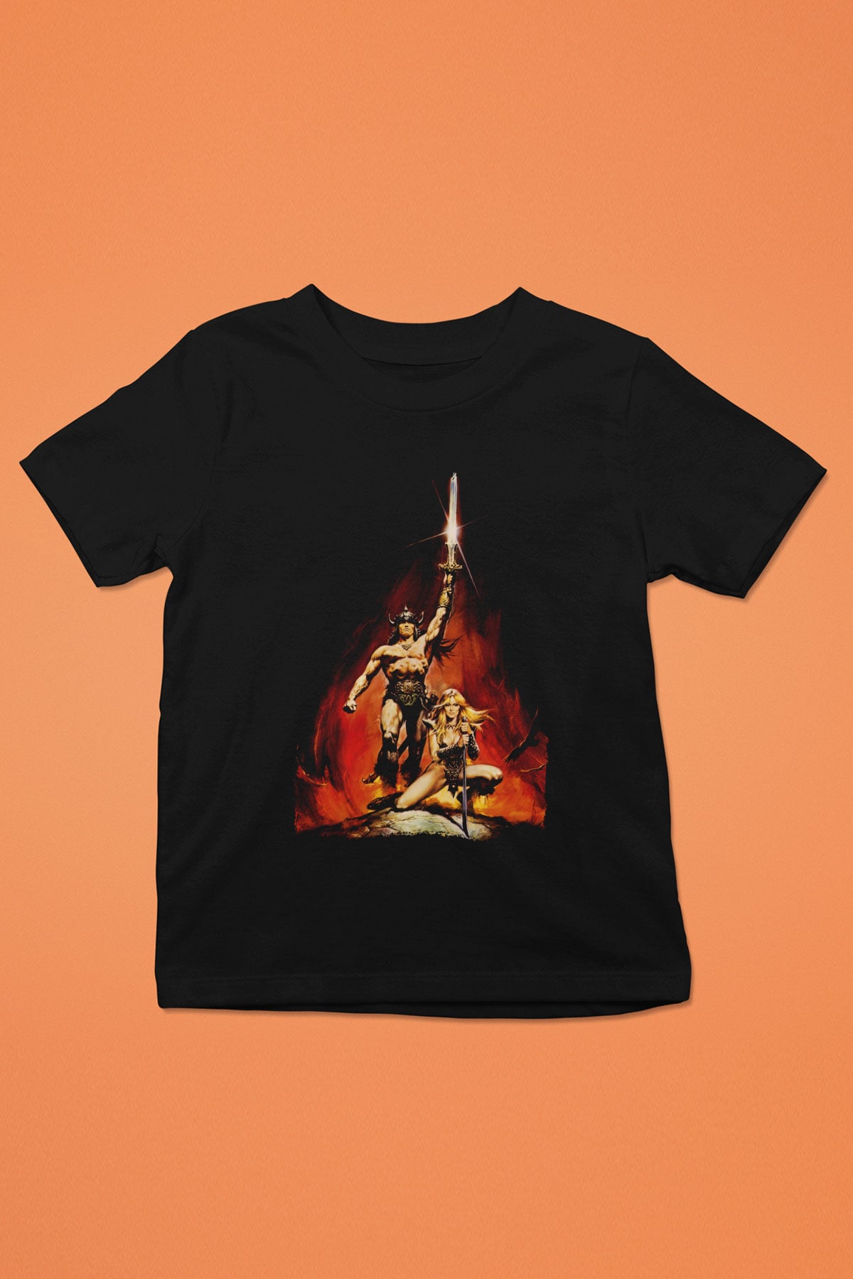 Conan the Barbarian Siyah Unisex Çocuk Tişört