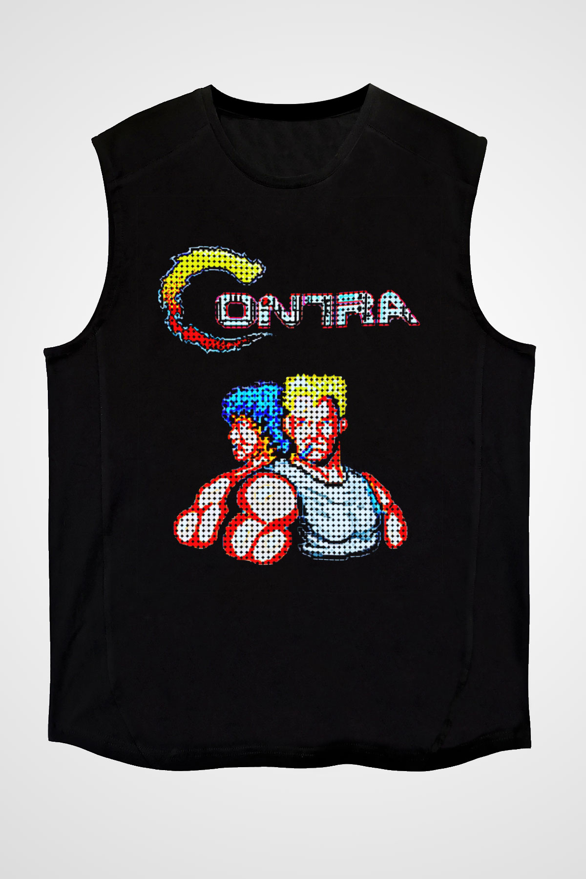 Contra Siyah Unisex Kolsuz Tişört