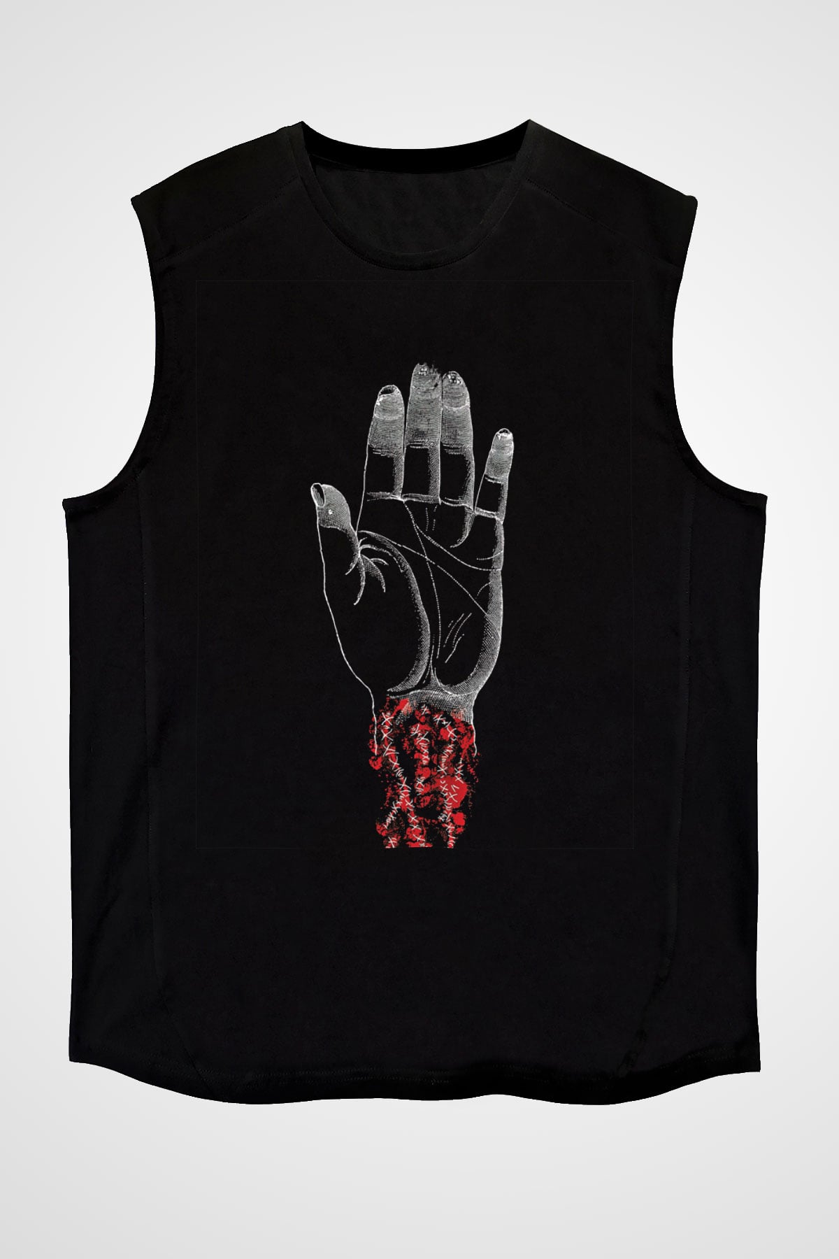 Converge Baskılı Unisex Siyah Kolsuz Tişört