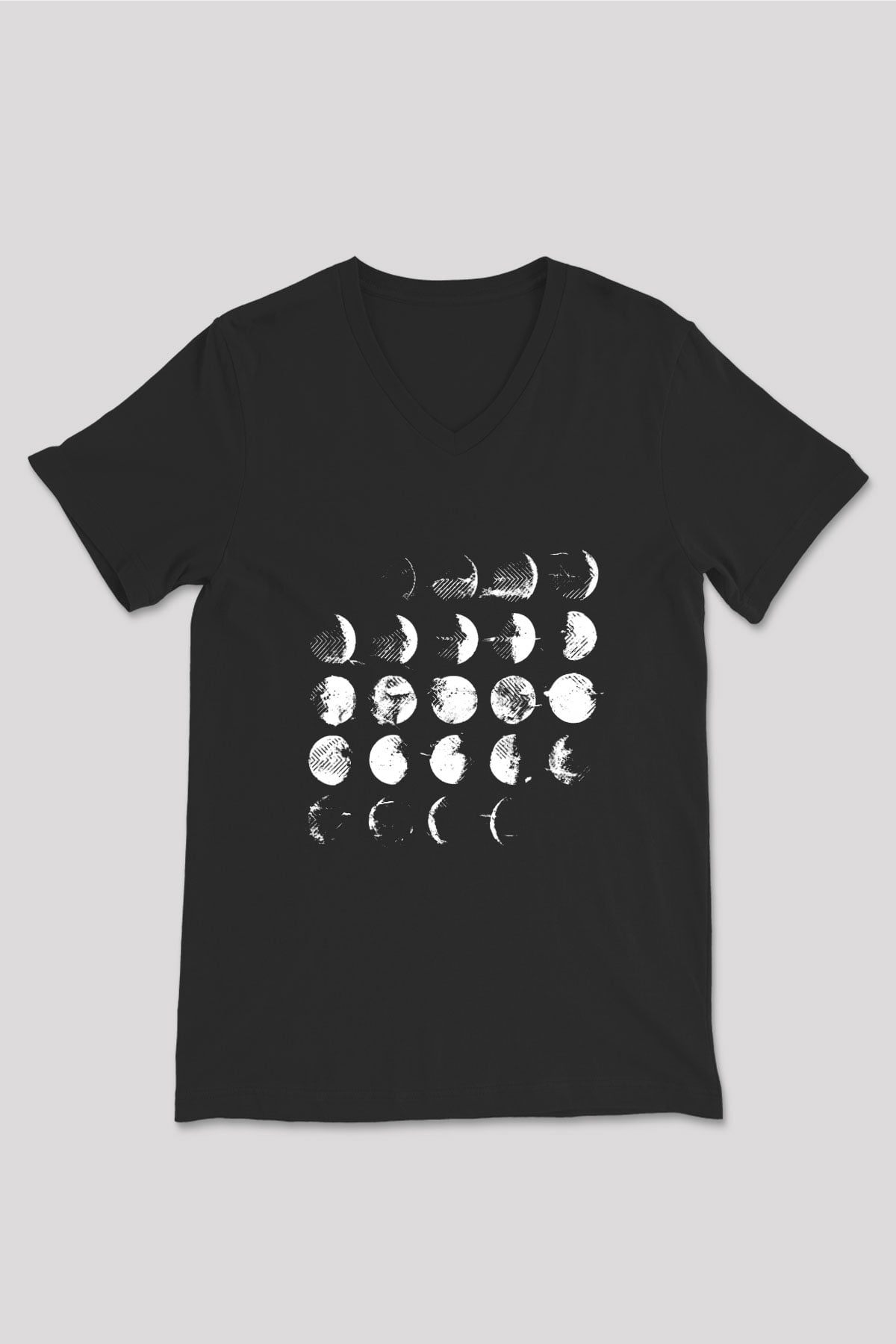 Converge Baskılı Unisex Siyah V Yaka Tişört