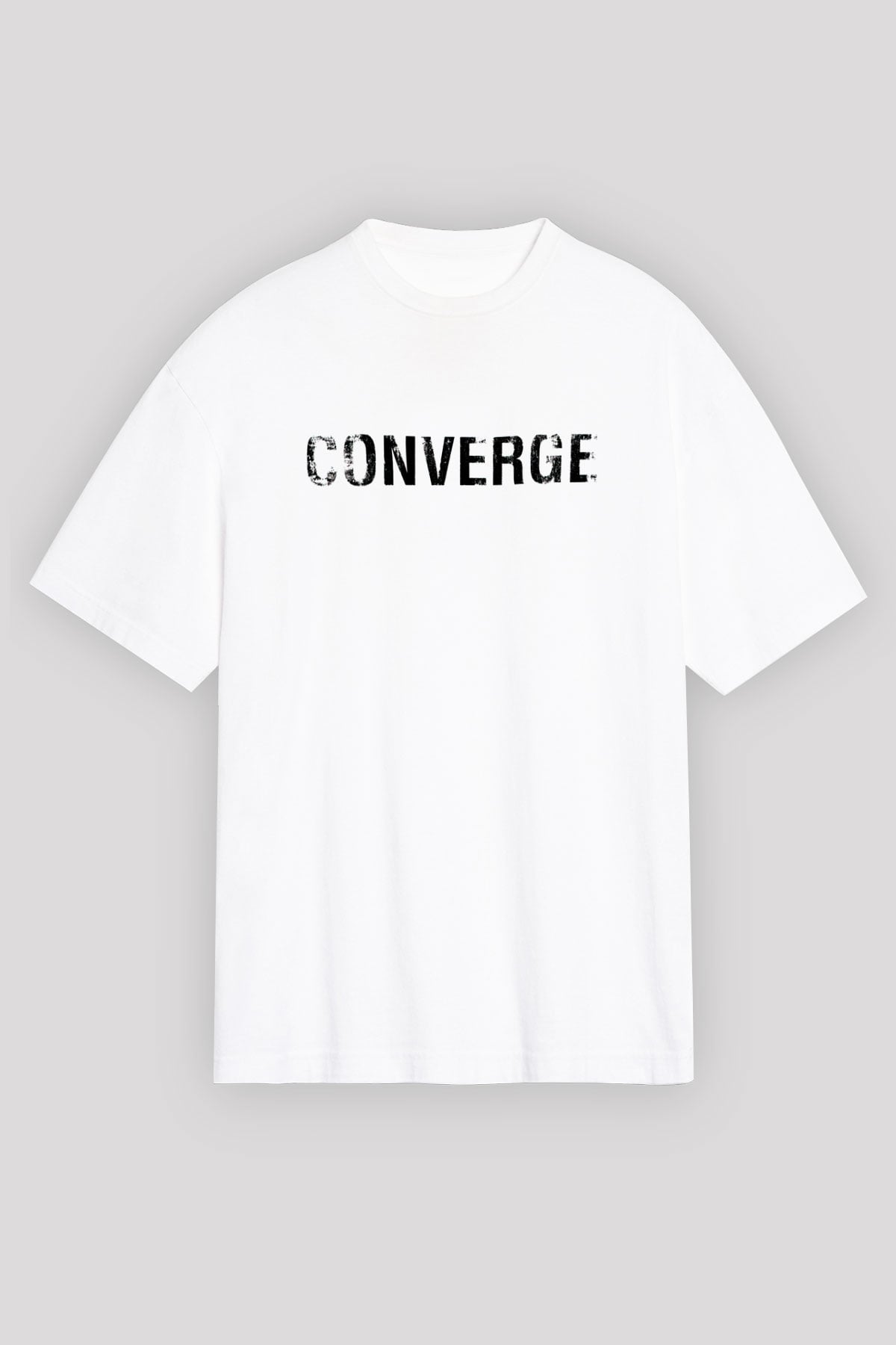 Converge Beyaz Unisex Oversize Tişört T-Shirt