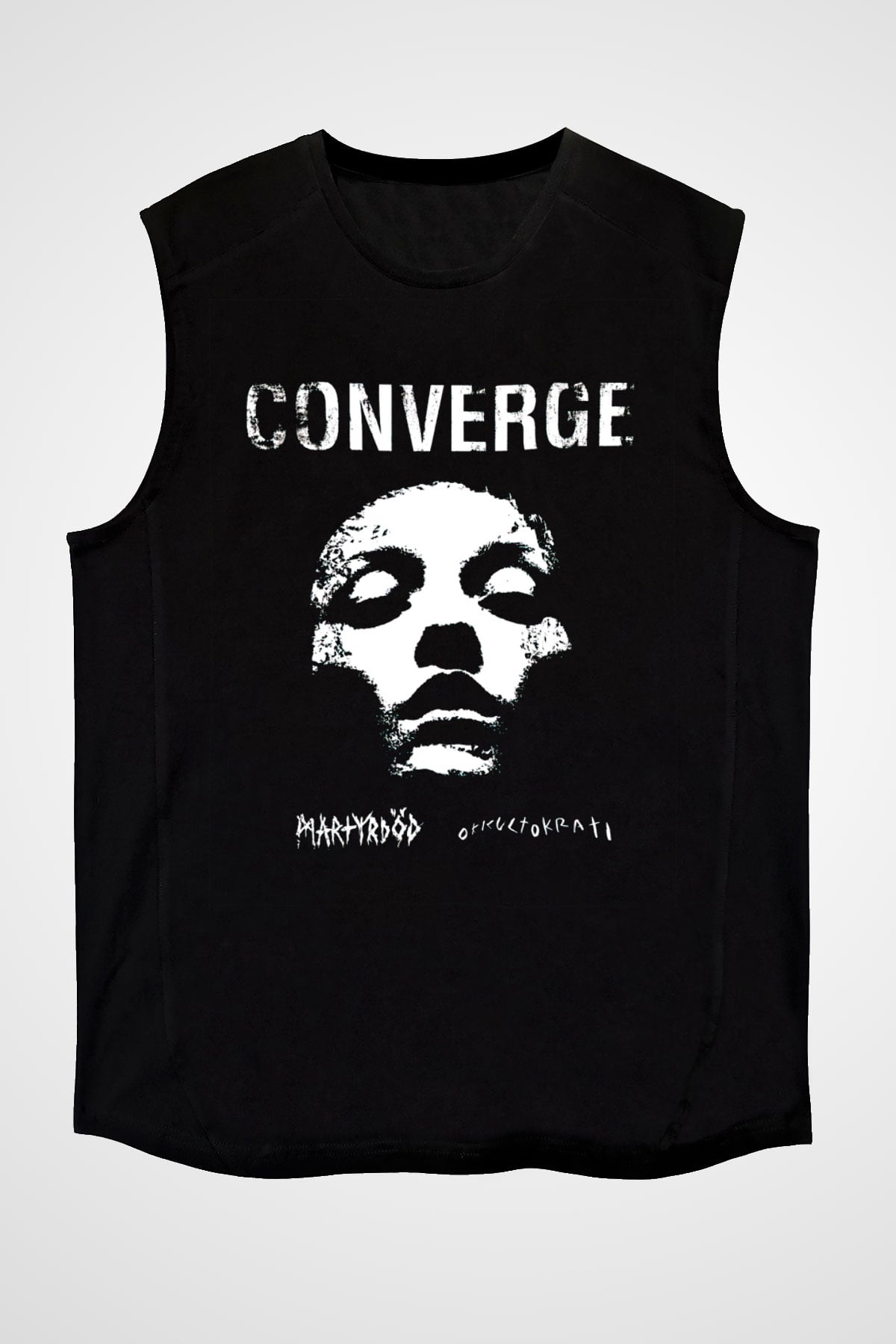 Converge Siyah Unisex Kolsuz Tişört