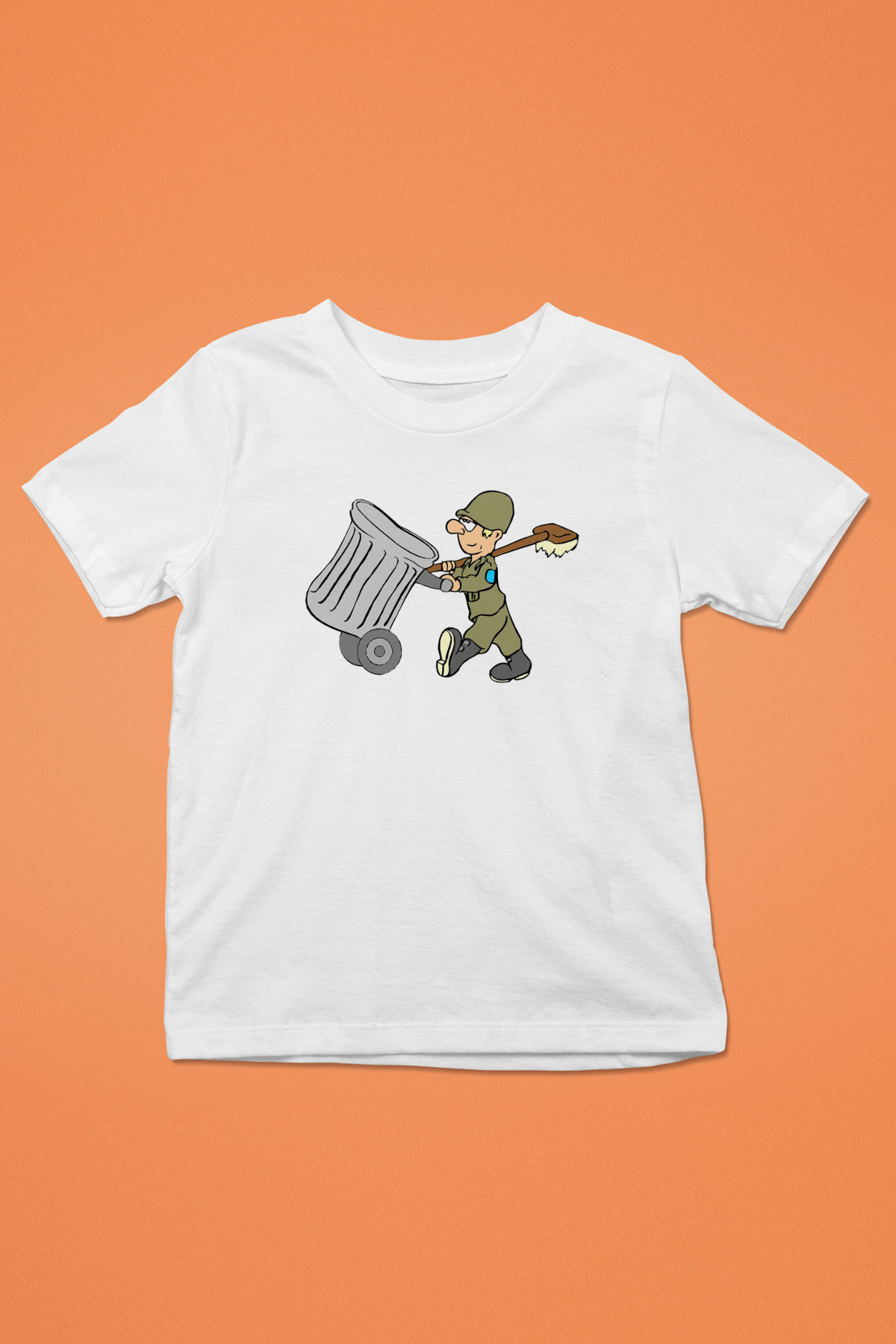Çöpçü Beyaz Unisex Çocuk Tişört