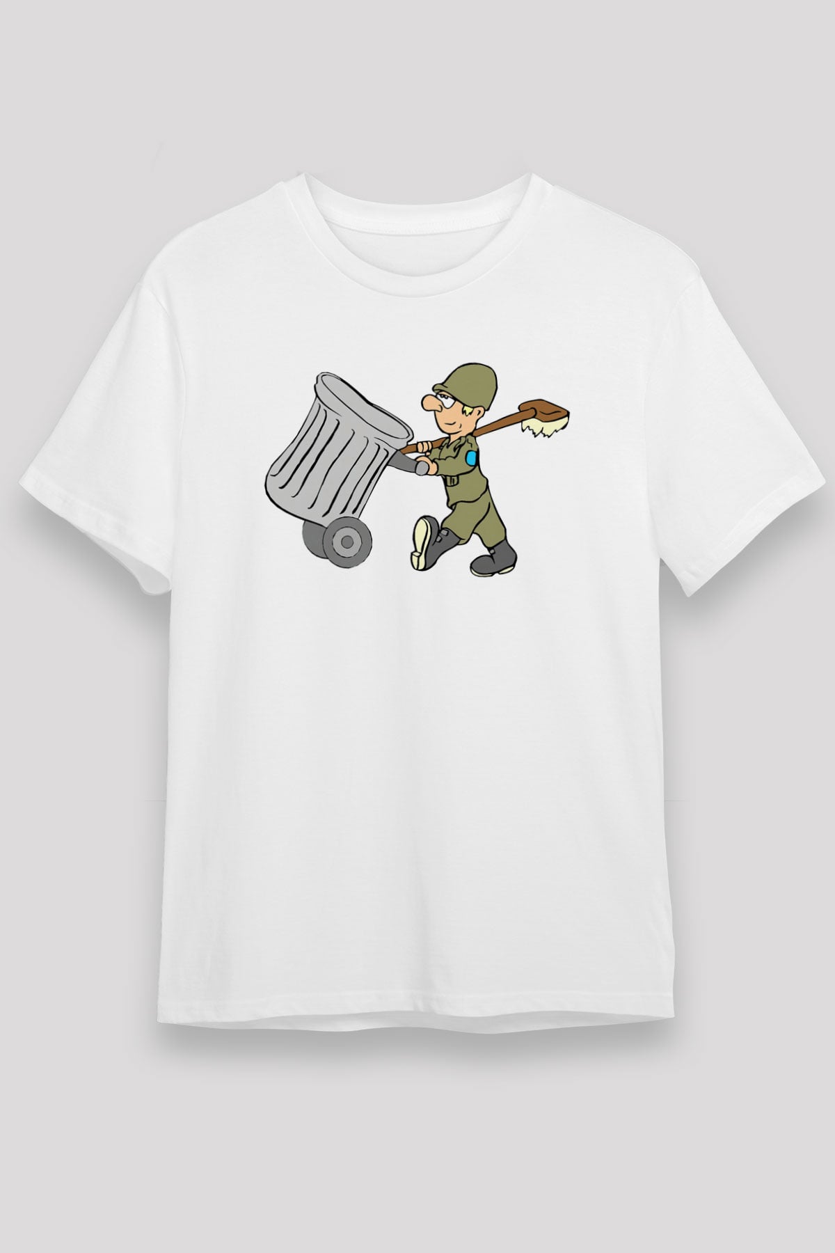 Çöpçü Beyaz Unisex Tişört T-Shirt - TişörtFabrikası