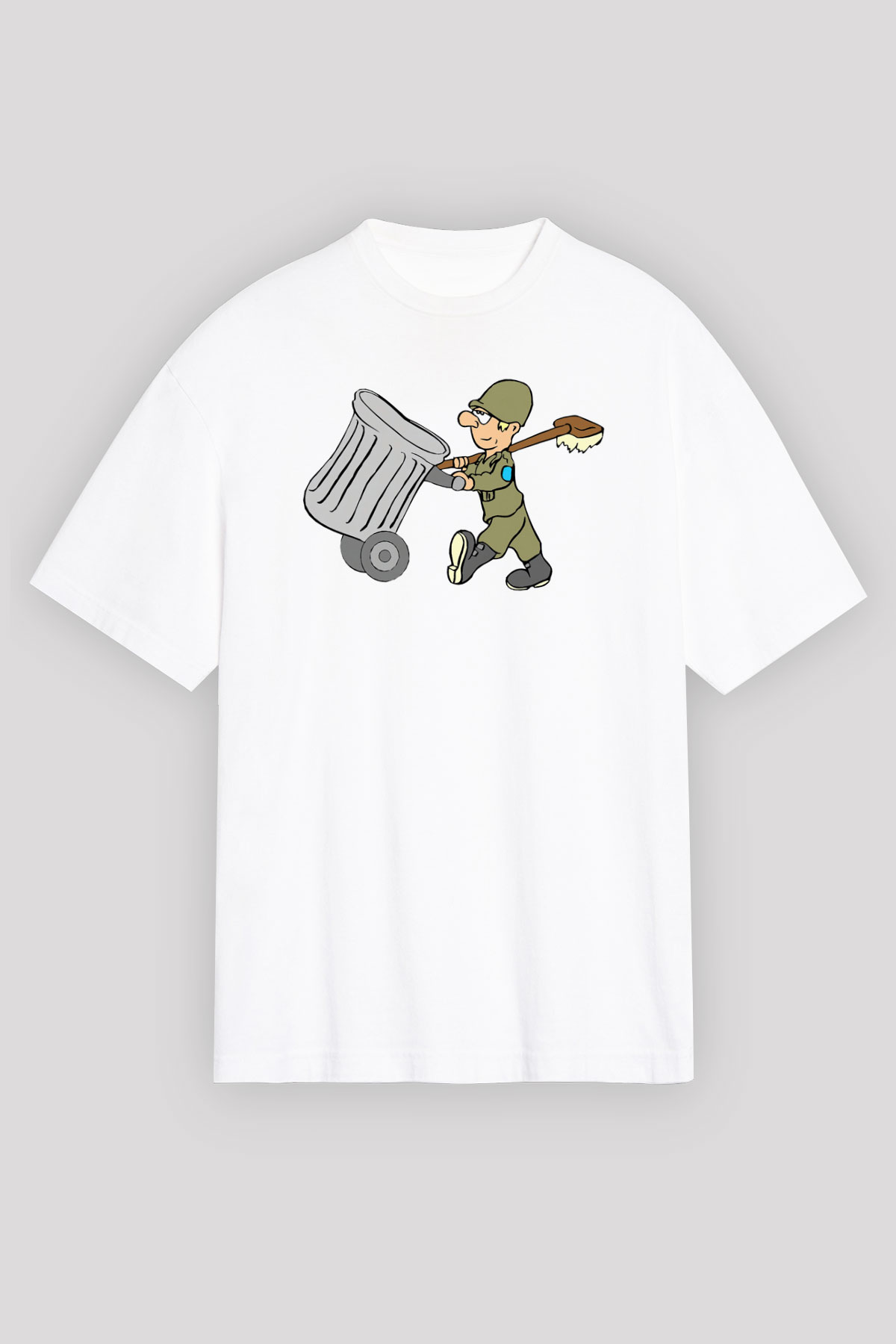 Çöpçü Beyaz Unisex Tişört T-Shirt - TişörtFabrikası