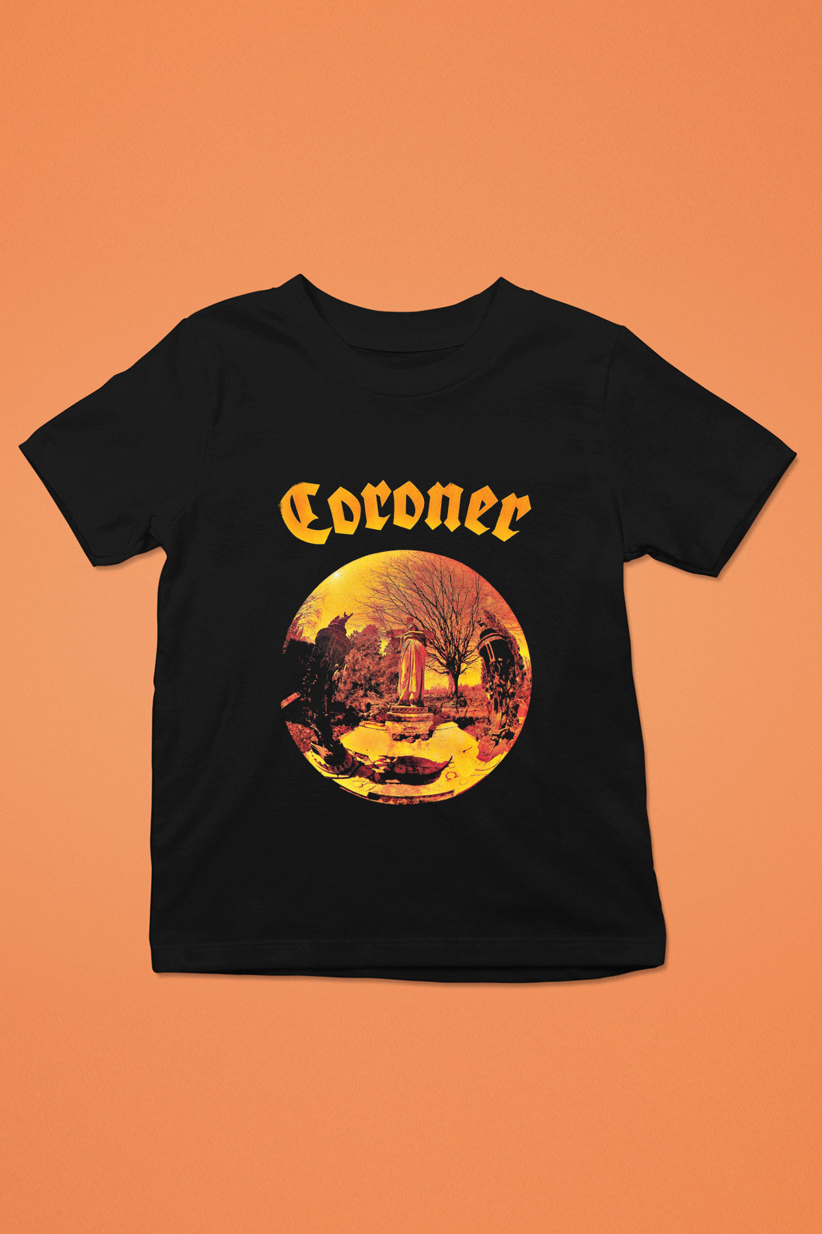 Coroner Baskılı Unisex Siyah Çocuk Tişört
