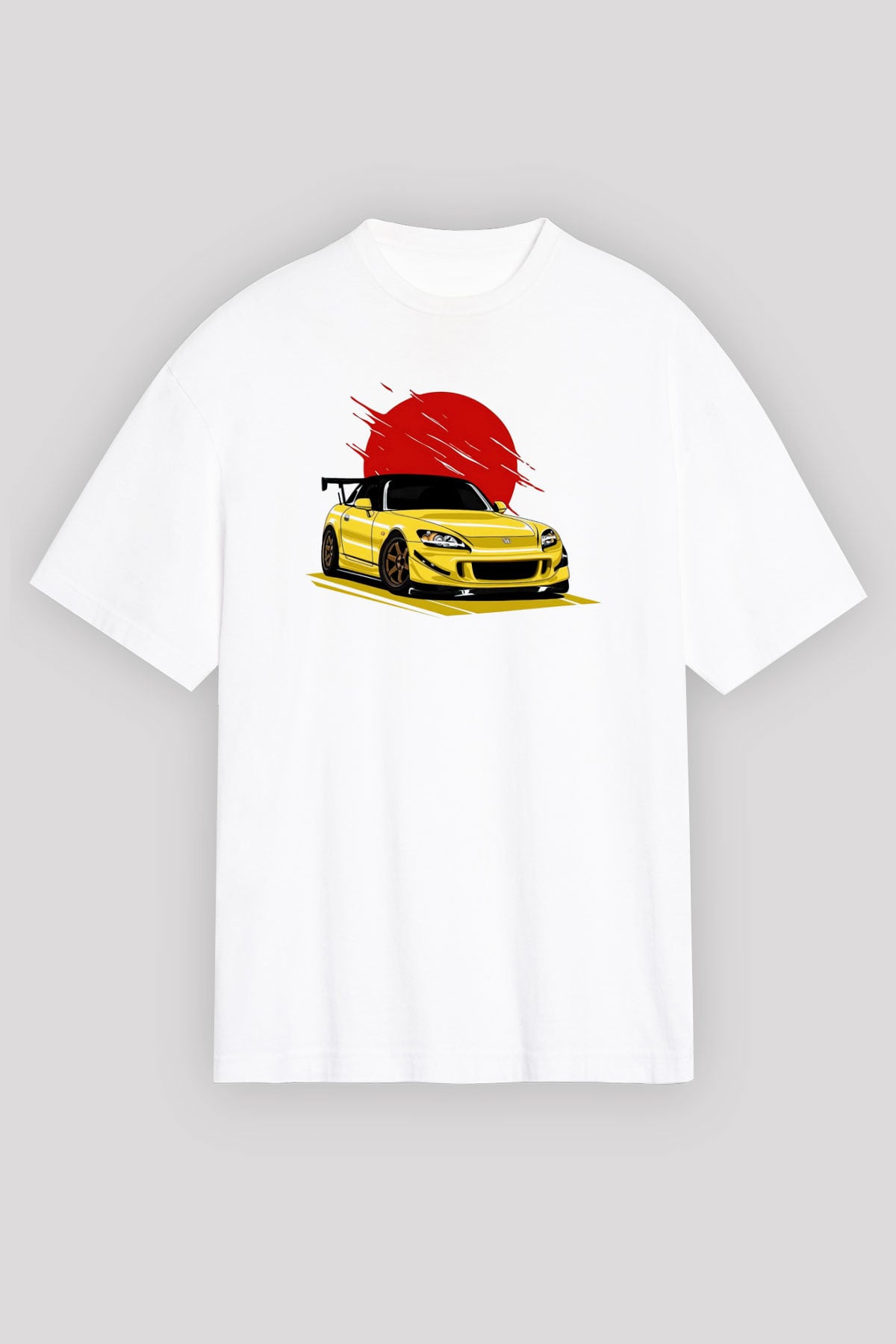 Corvette Baskılı Unisex Beyaz Tişört