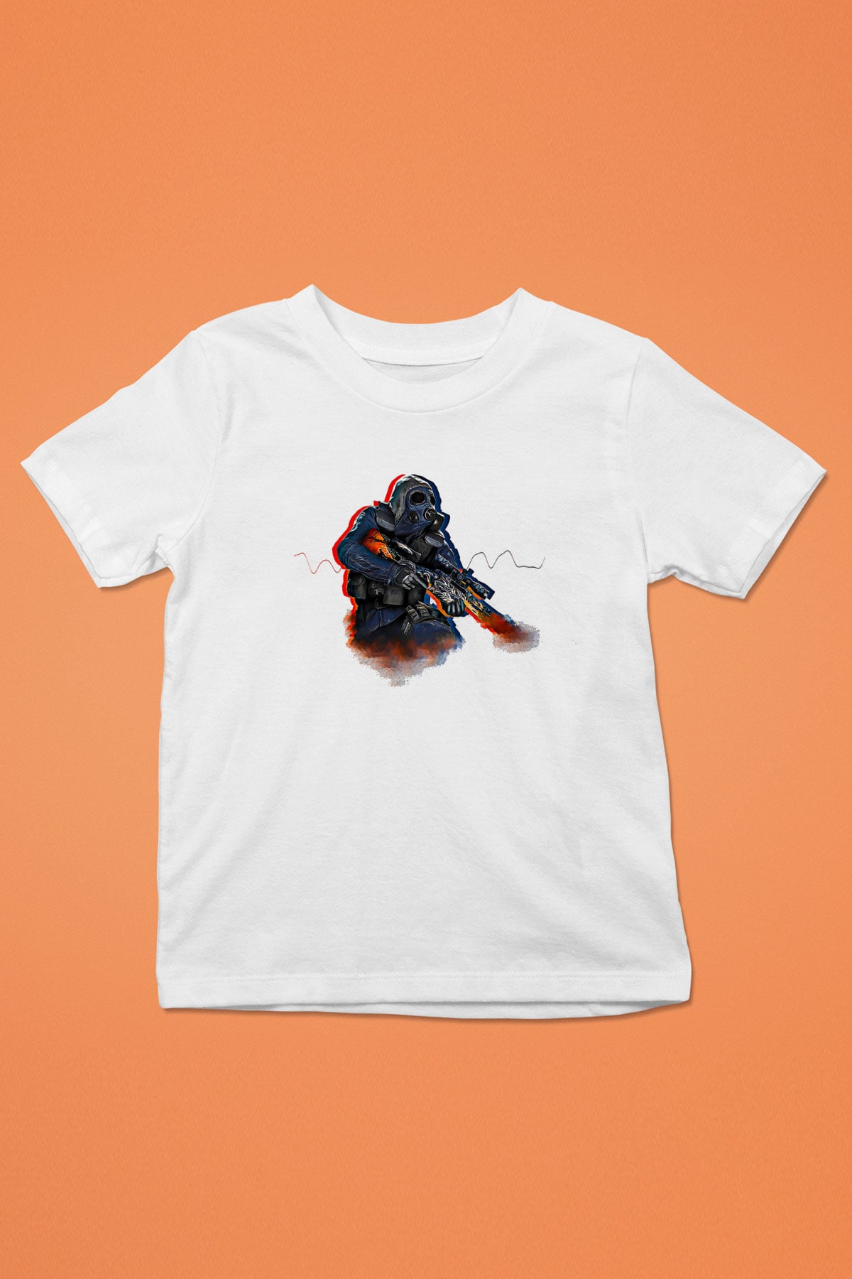 Counter Strike Baskılı Beyaz Unisex Beyaz Çocuk Tişört - Tshirt