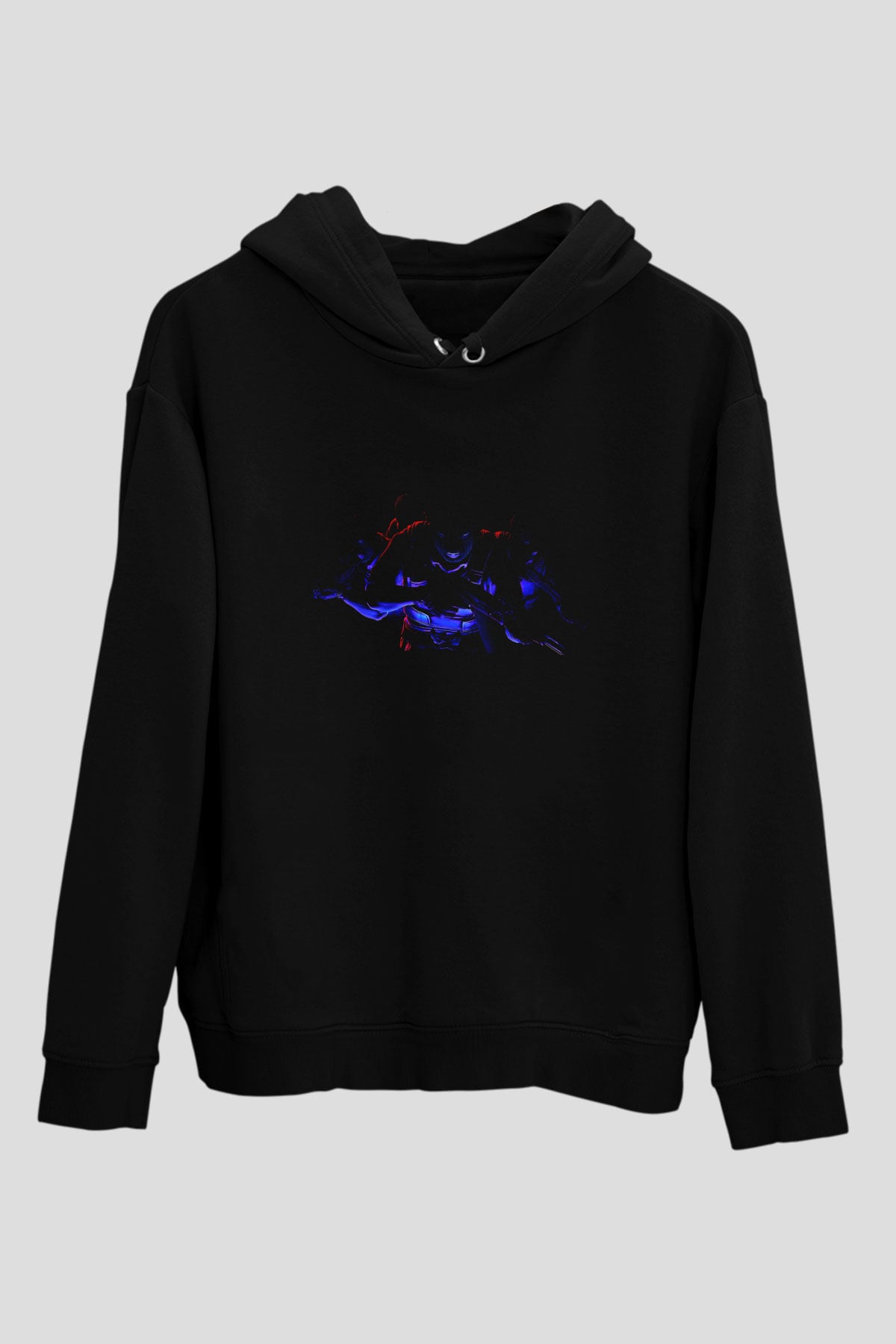 Counter Strike Baskılı Unisex Siyah Kapüşonlu Sweatshirt
