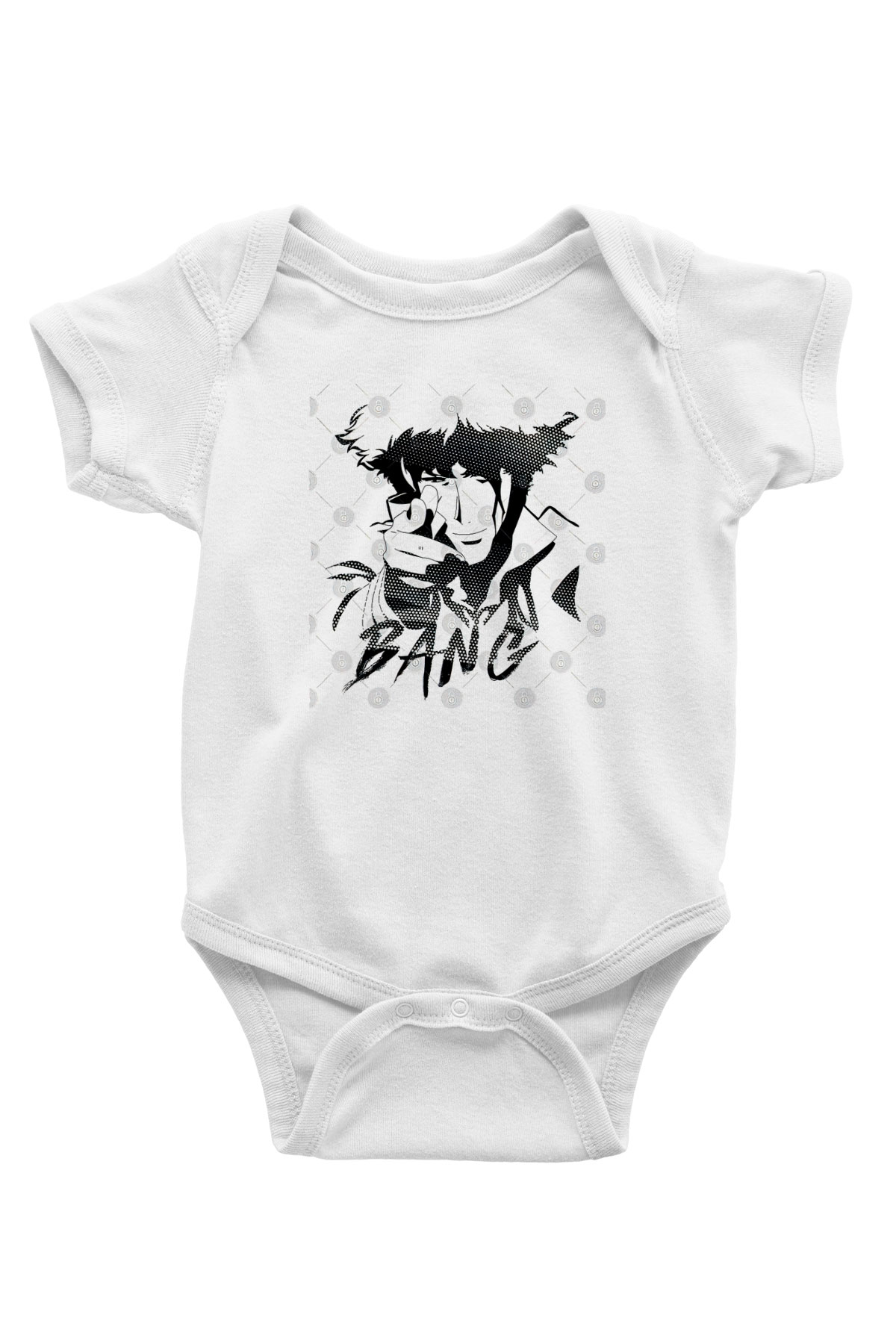 Cowboy Bebop Baskılı Beyaz Unisex Bebek Body - Zıbın