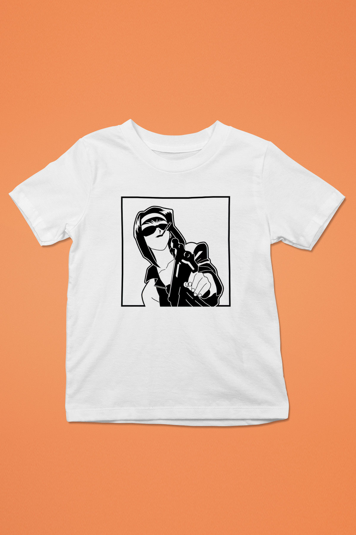 Cowboy Bebop Baskılı Beyaz Unisex Beyaz Çocuk Tişört - Tshirt