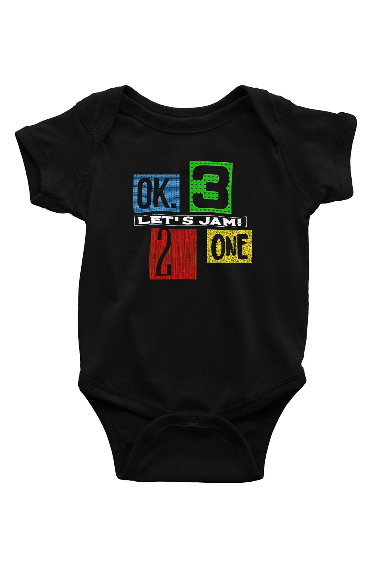 Cowboy Bebop Baskılı Unisex Siyah Bebek Body - Zıbın