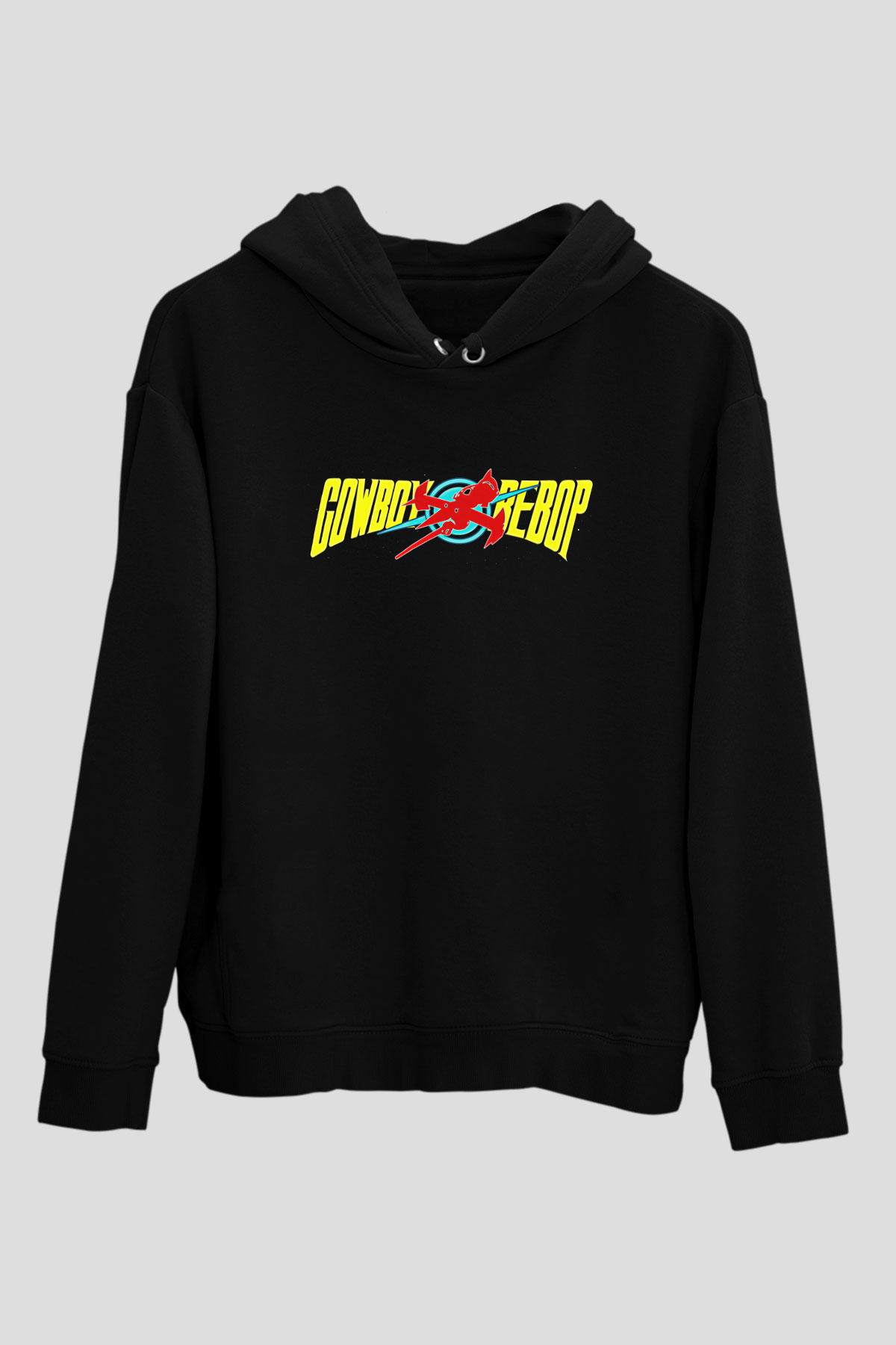 Cowboy Bebop Baskılı Unisex Siyah Hoodie