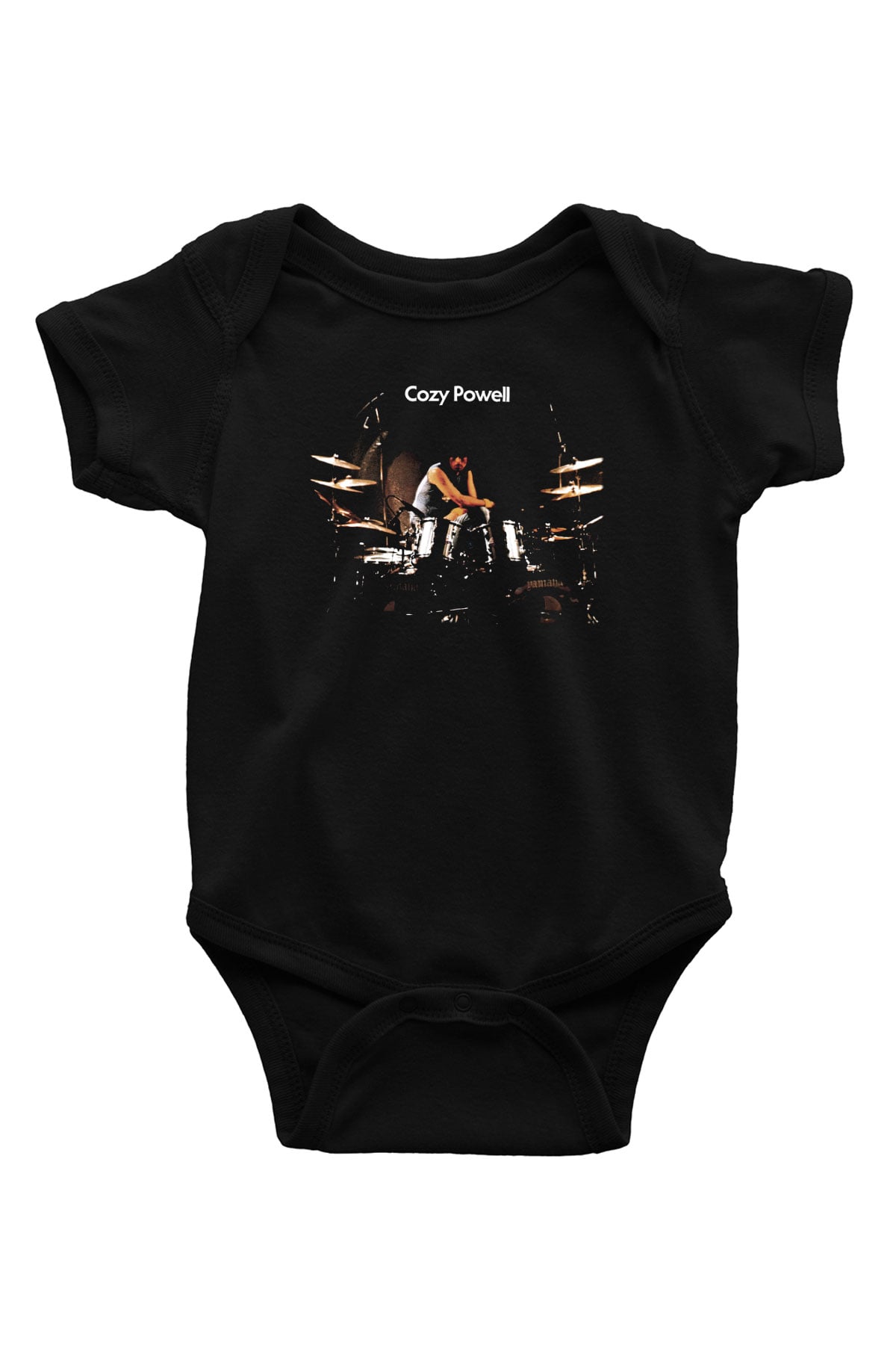 Cozy Powell Baskılı Siyah Bebek Body - Zıbın