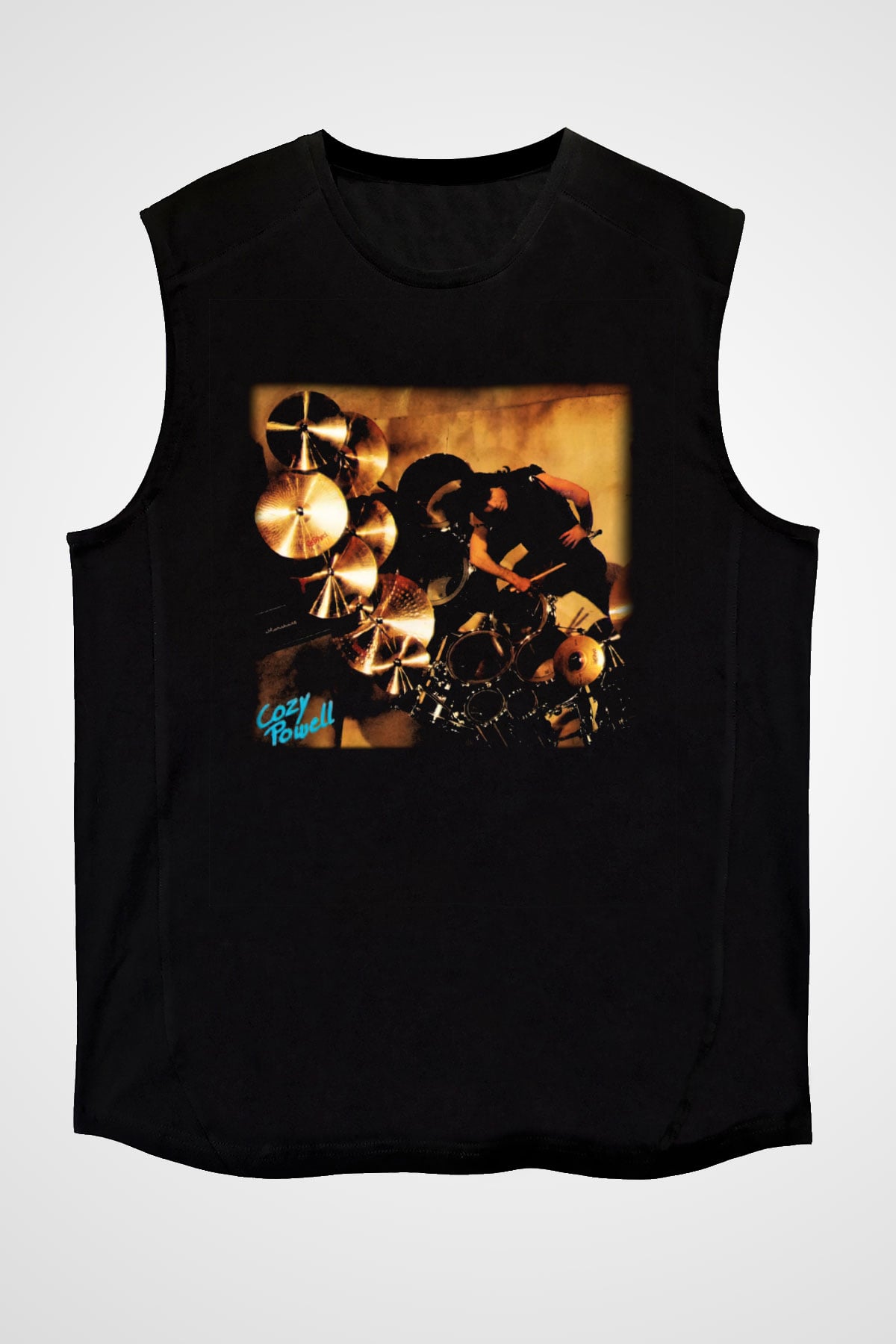 Cozy Powell Siyah Unisex Kolsuz Tişört