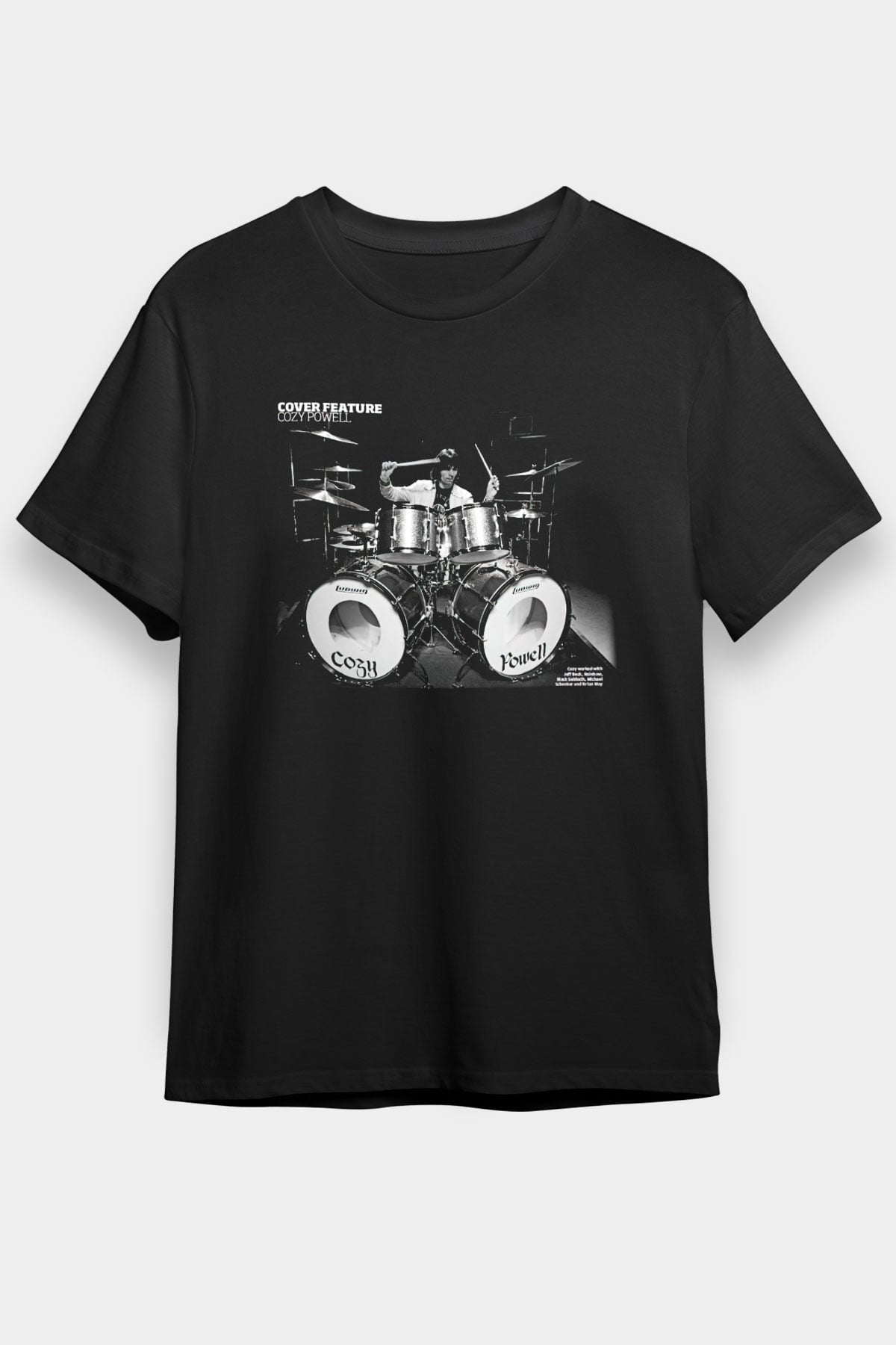 Cozy Powell Black Unisex T-Shirt - Tees - Shirts