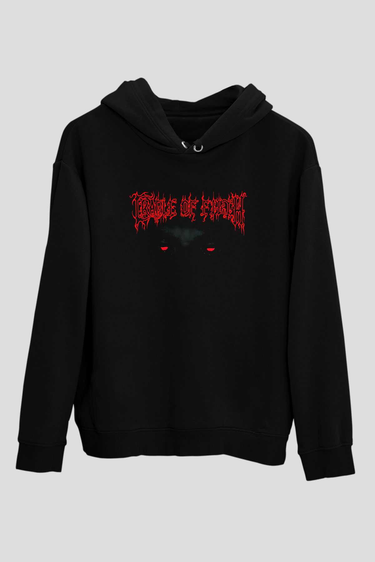 Cradle of filth Baskılı Unisex Siyah Kapüşonlu Sweatshirt