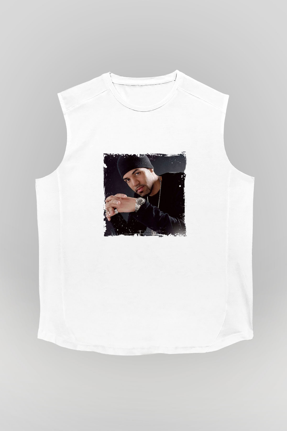Craig David Baskılı Unisex Beyaz Kolsuz Tişört
