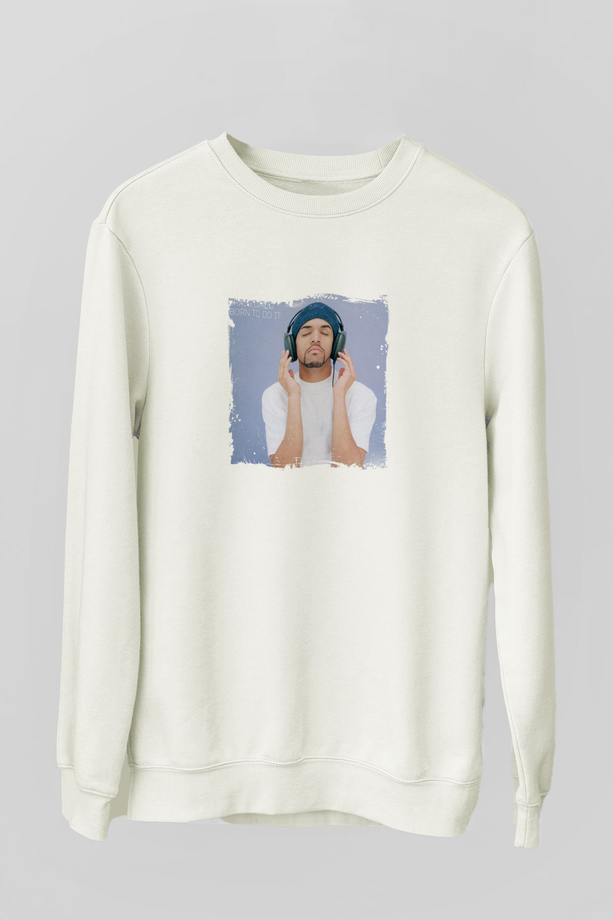 Craig David Baskılı Unisex Beyaz Sweatshirt