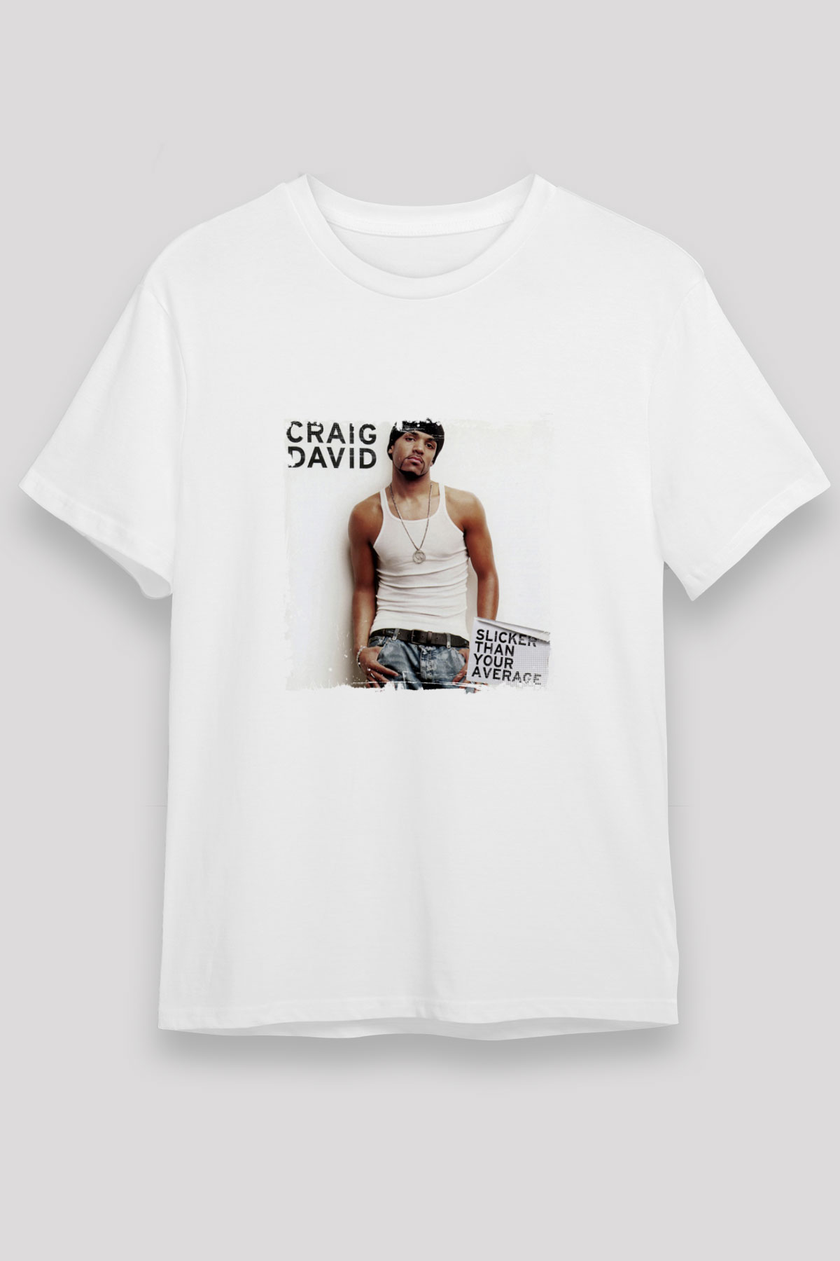Craig David Baskılı Unisex Beyaz Tişört