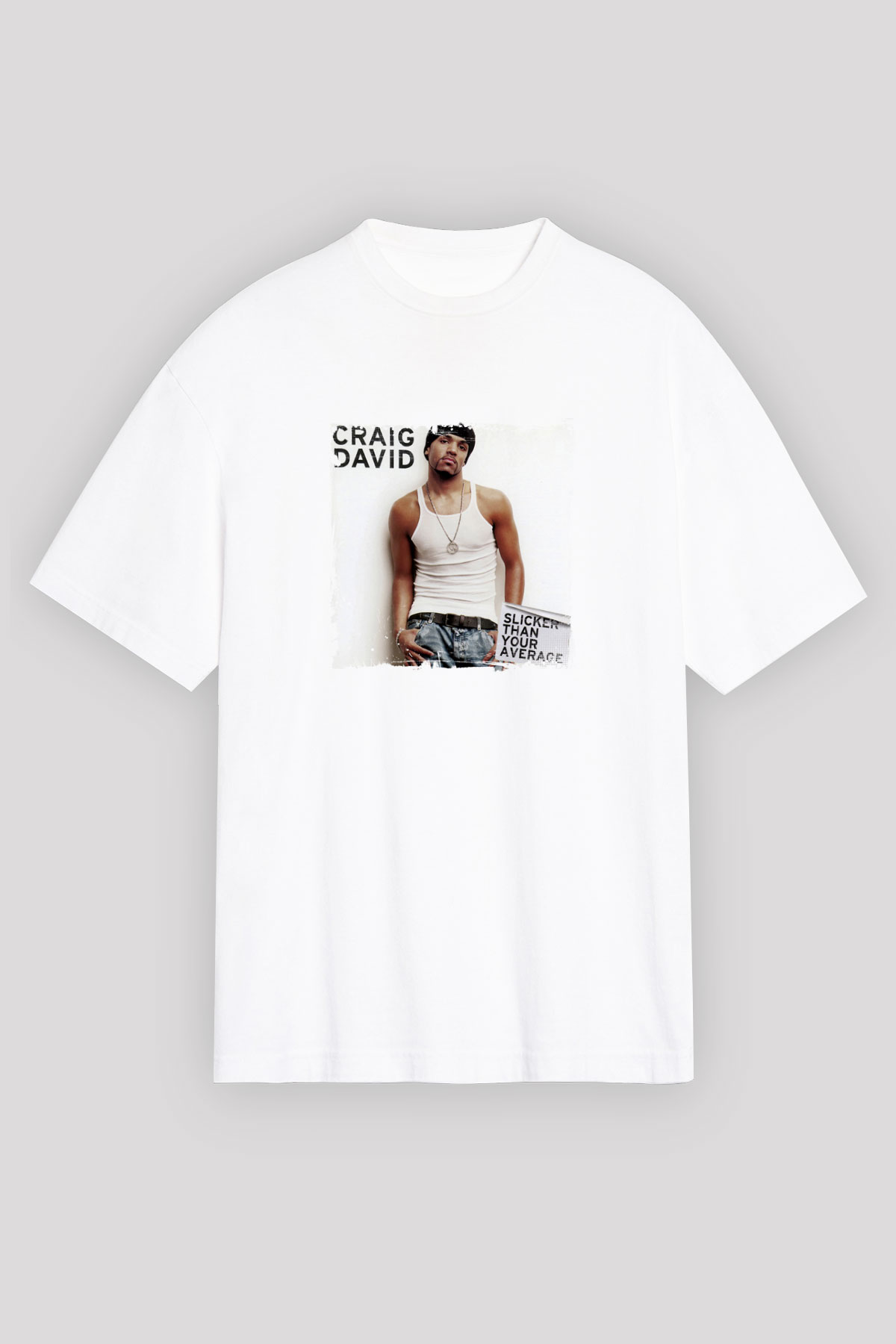 Craig David Baskılı Unisex Beyaz Tişört