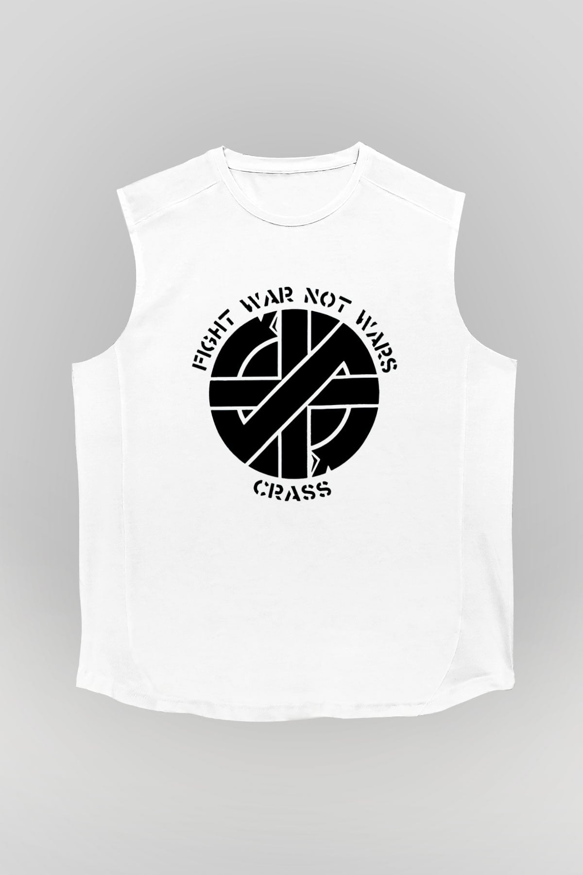 Crass Beyaz Unisex Kolsuz Tişört