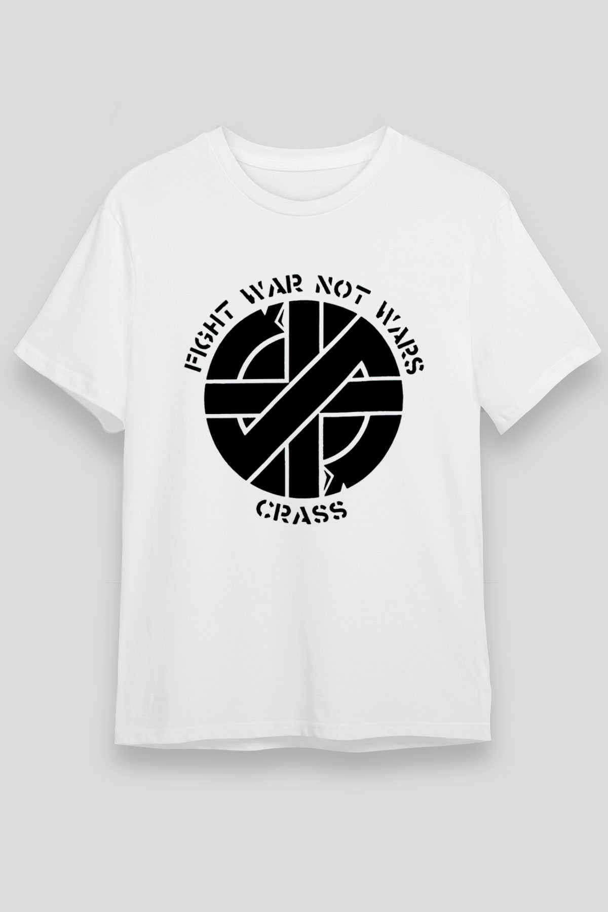 Crass Beyaz Unisex Tişört T-Shirt - TişörtFabrikası