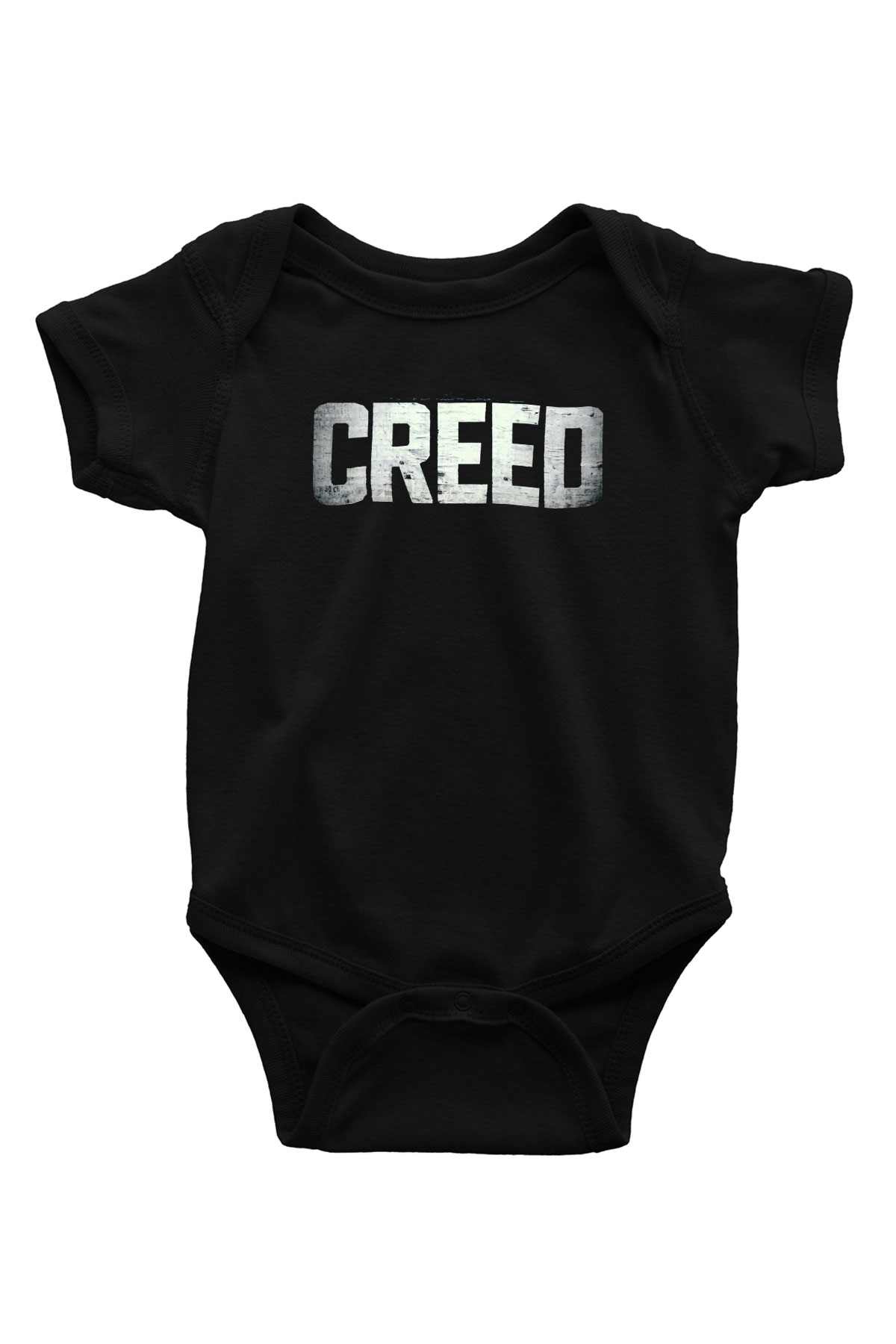 Creed Baskılı Siyah Bebek Body - Zıbın