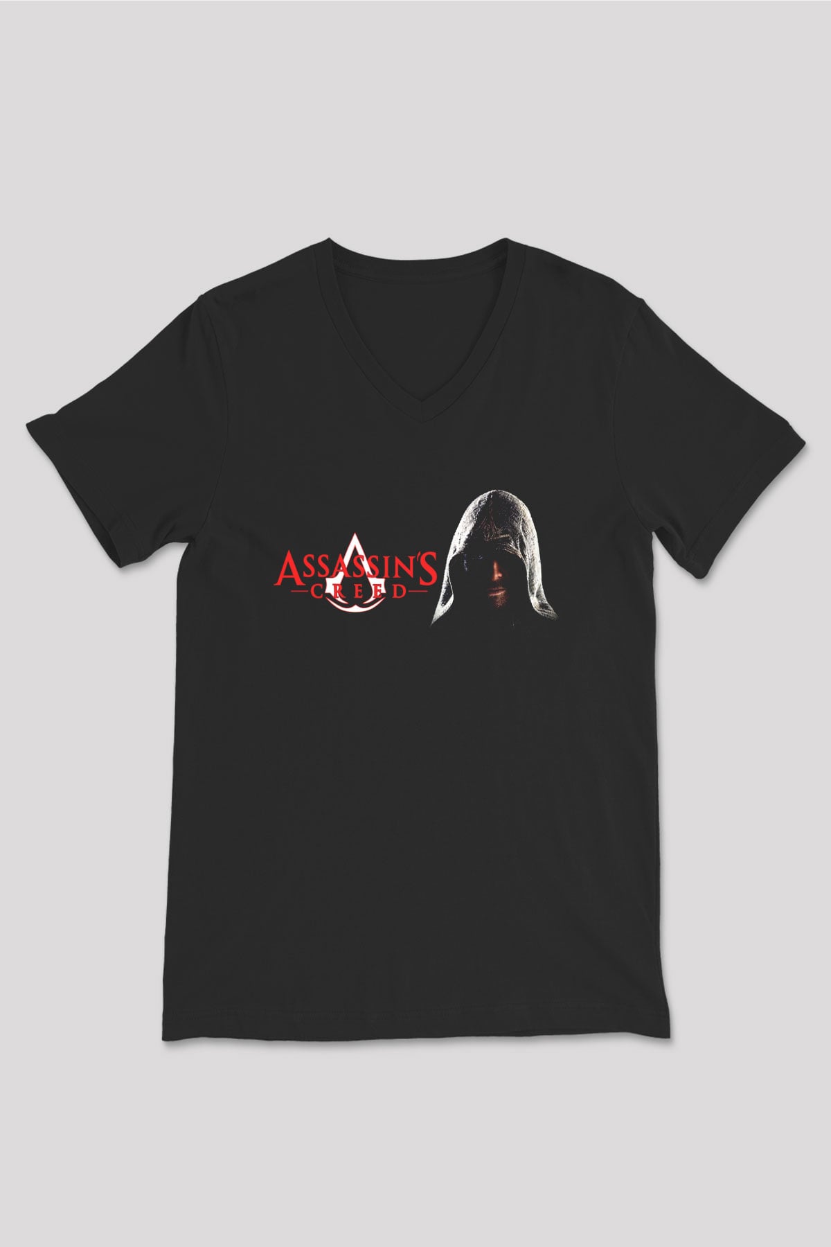 Creed Siyah Unisex V Yaka Tişört T-Shirt