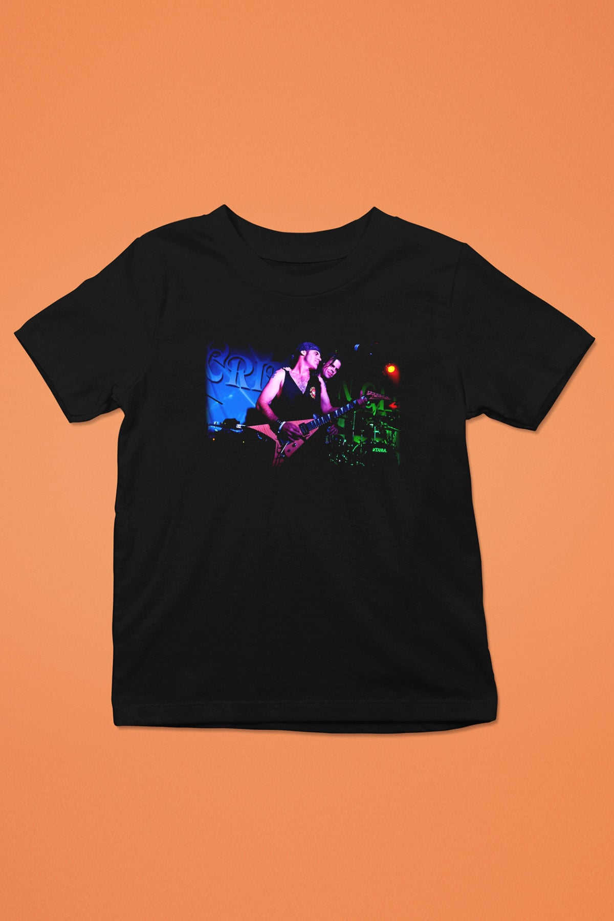 Crimson Glory Baskılı Siyah Unisex Çocuk Tişört