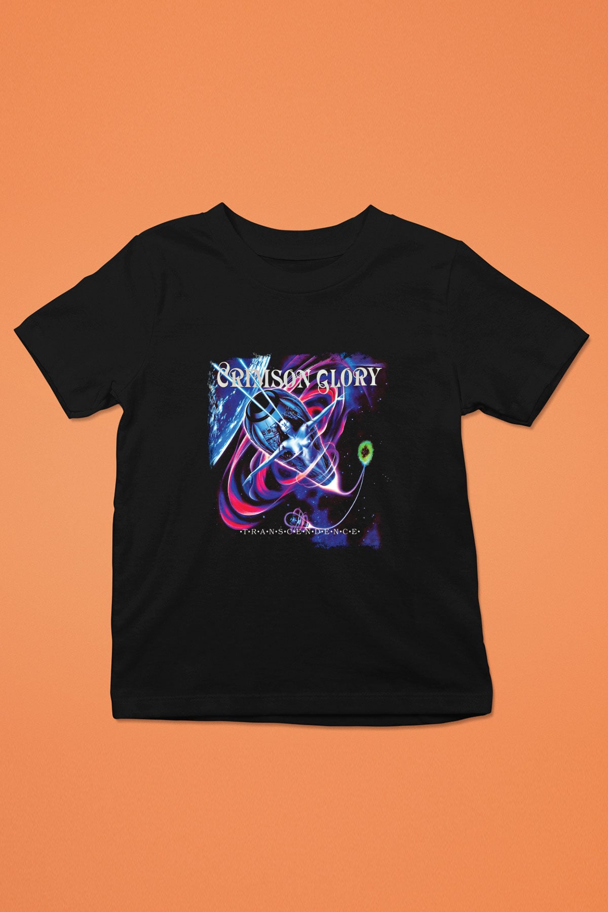Crimson Glory Baskılı Unisex Siyah Çocuk Tişört
