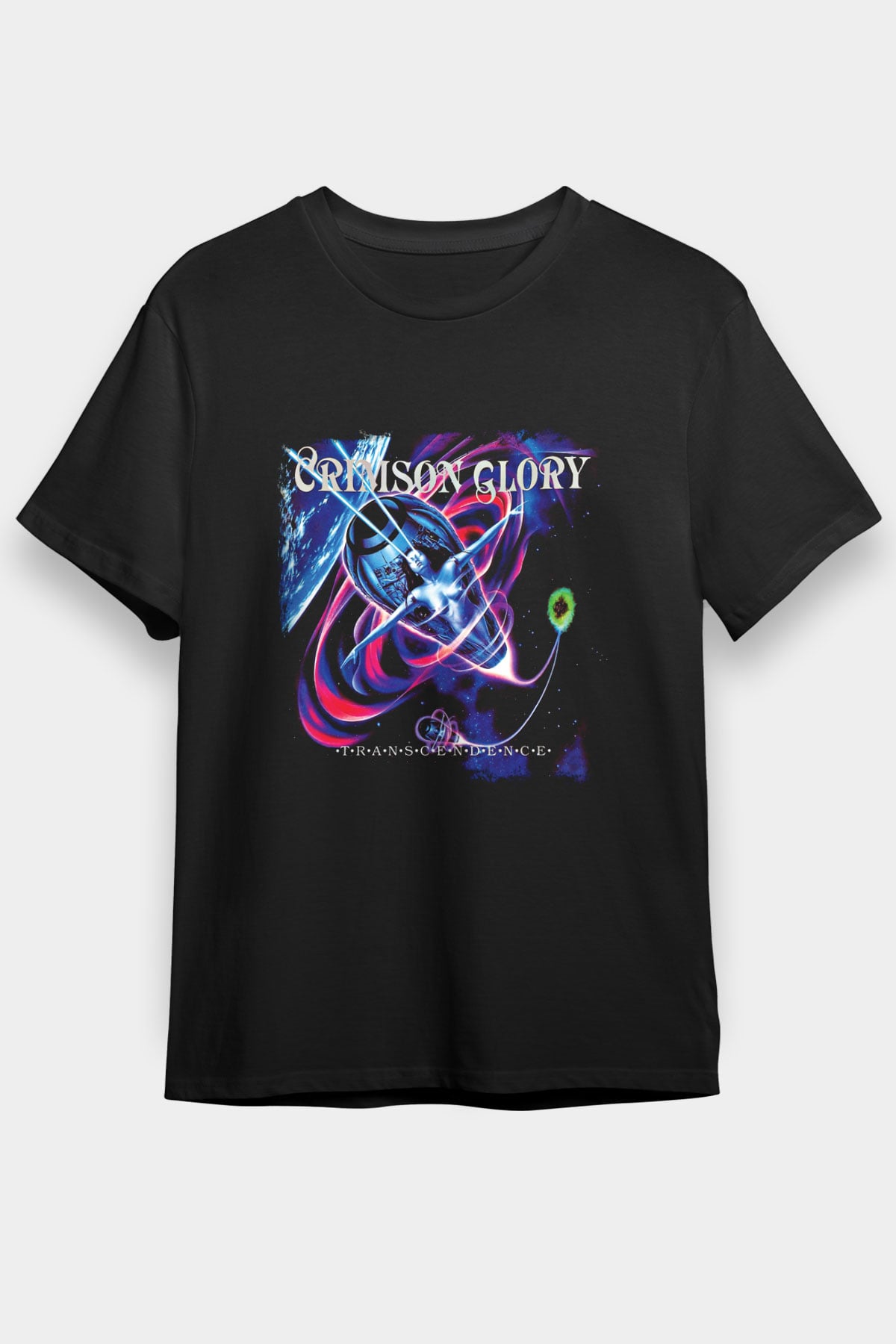 Crimson Glory Baskılı Unisex Siyah Tişört